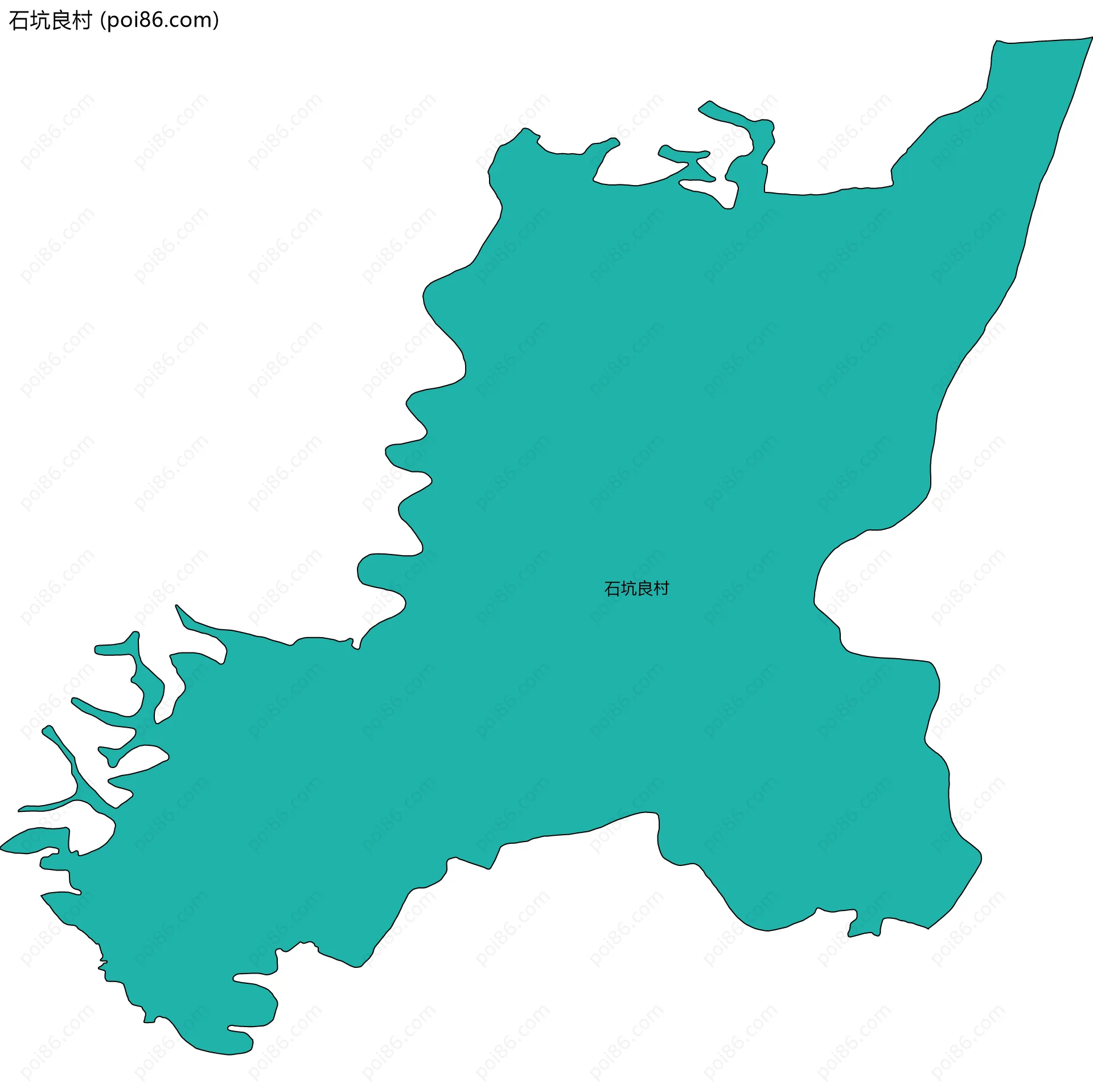 石坑良村边界地图