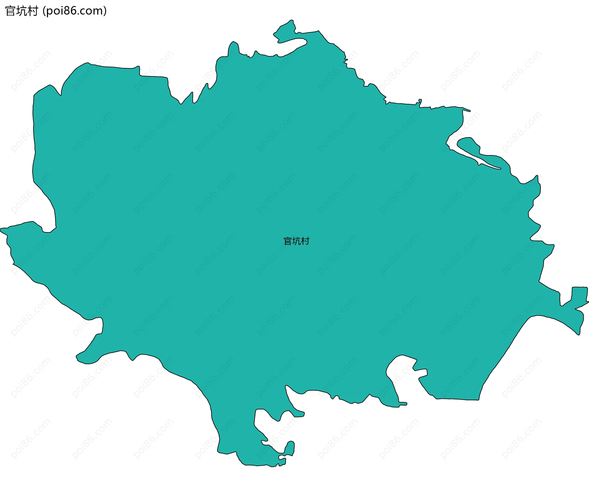 官坑村边界地图
