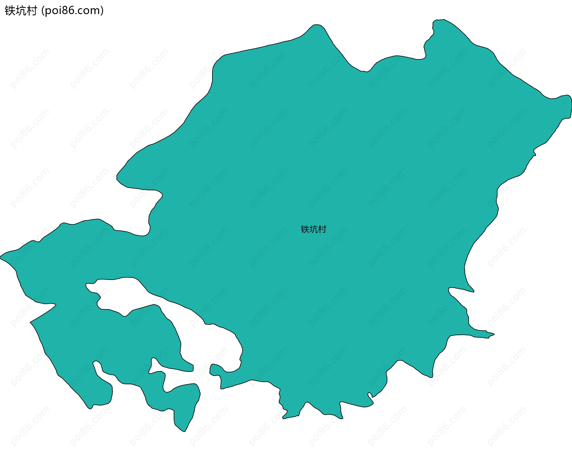 铁坑村边界地图
