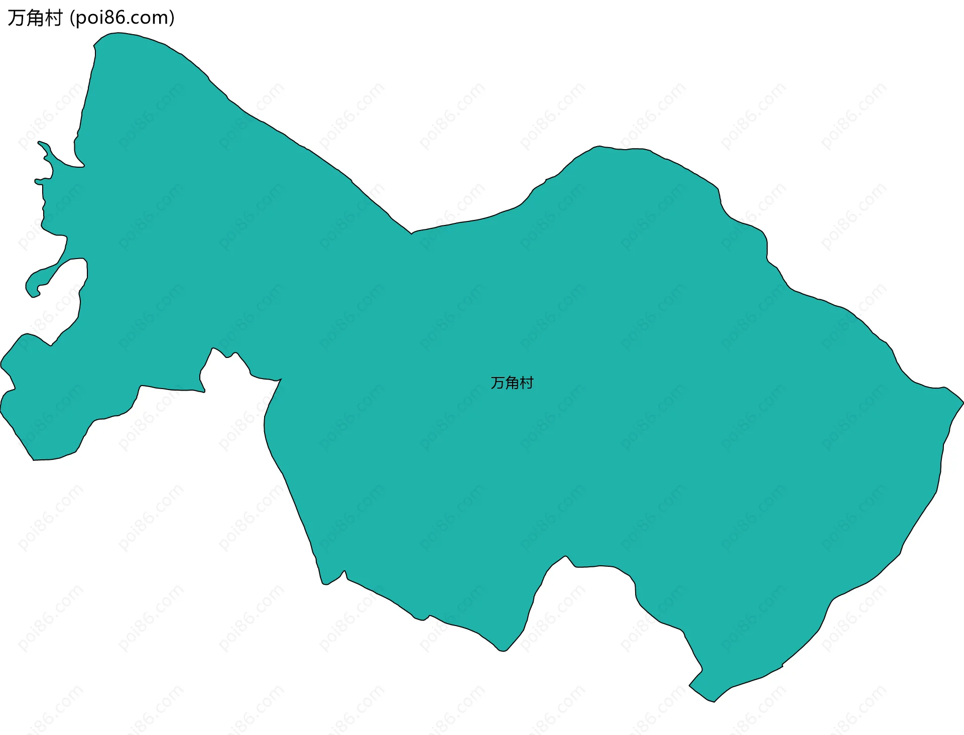 万角村边界地图