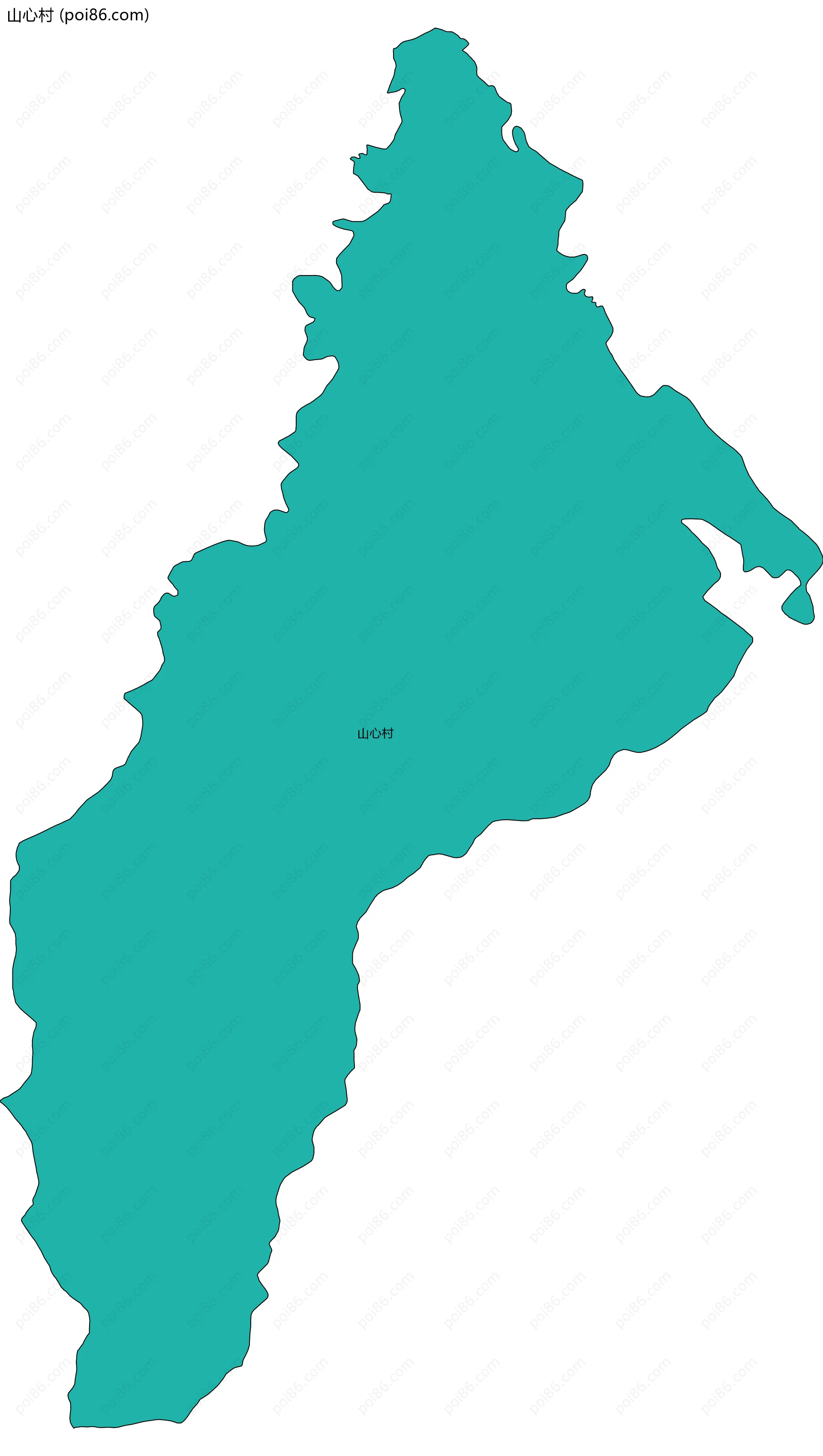 山心村边界地图