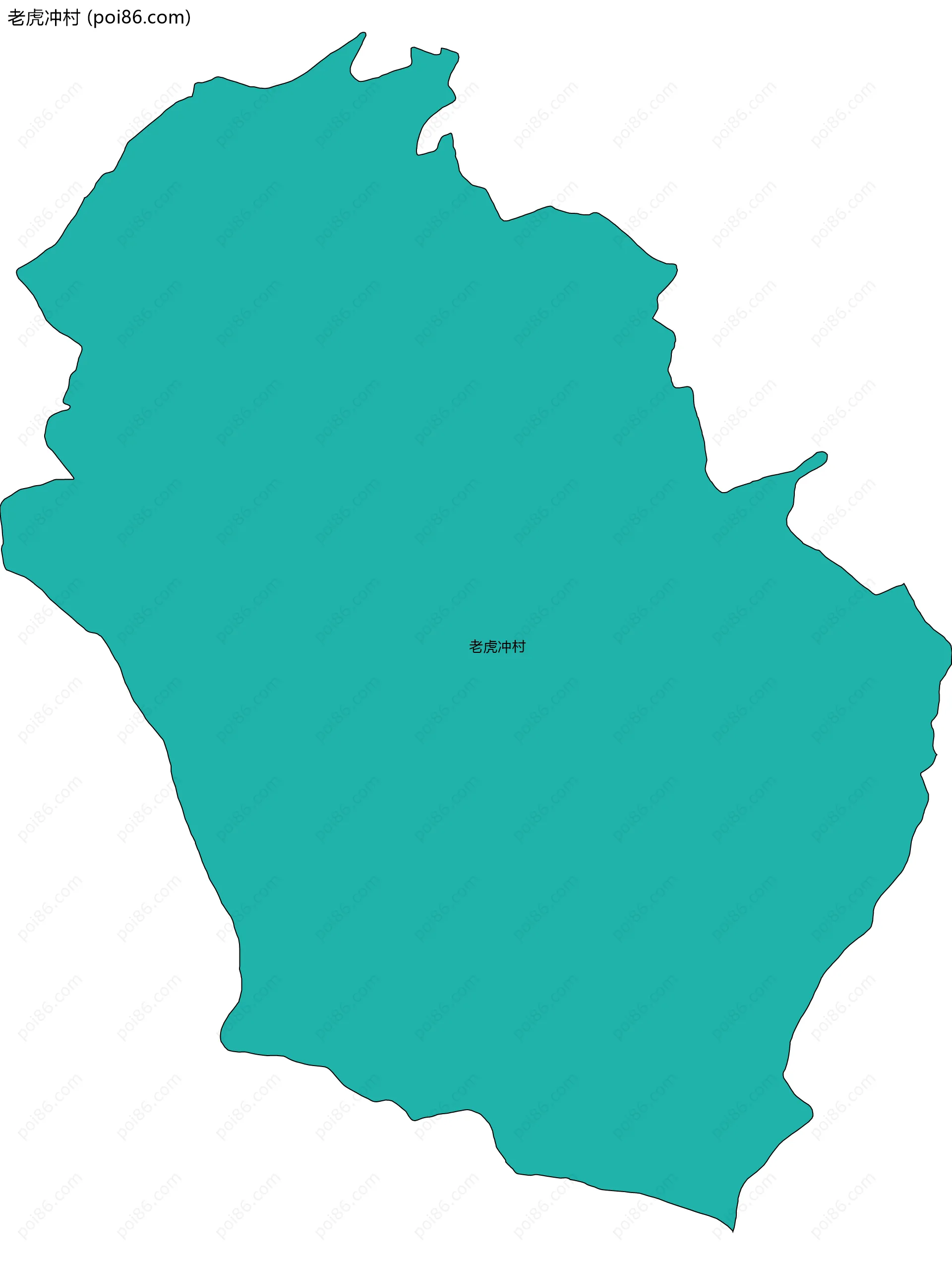 老虎冲村边界地图