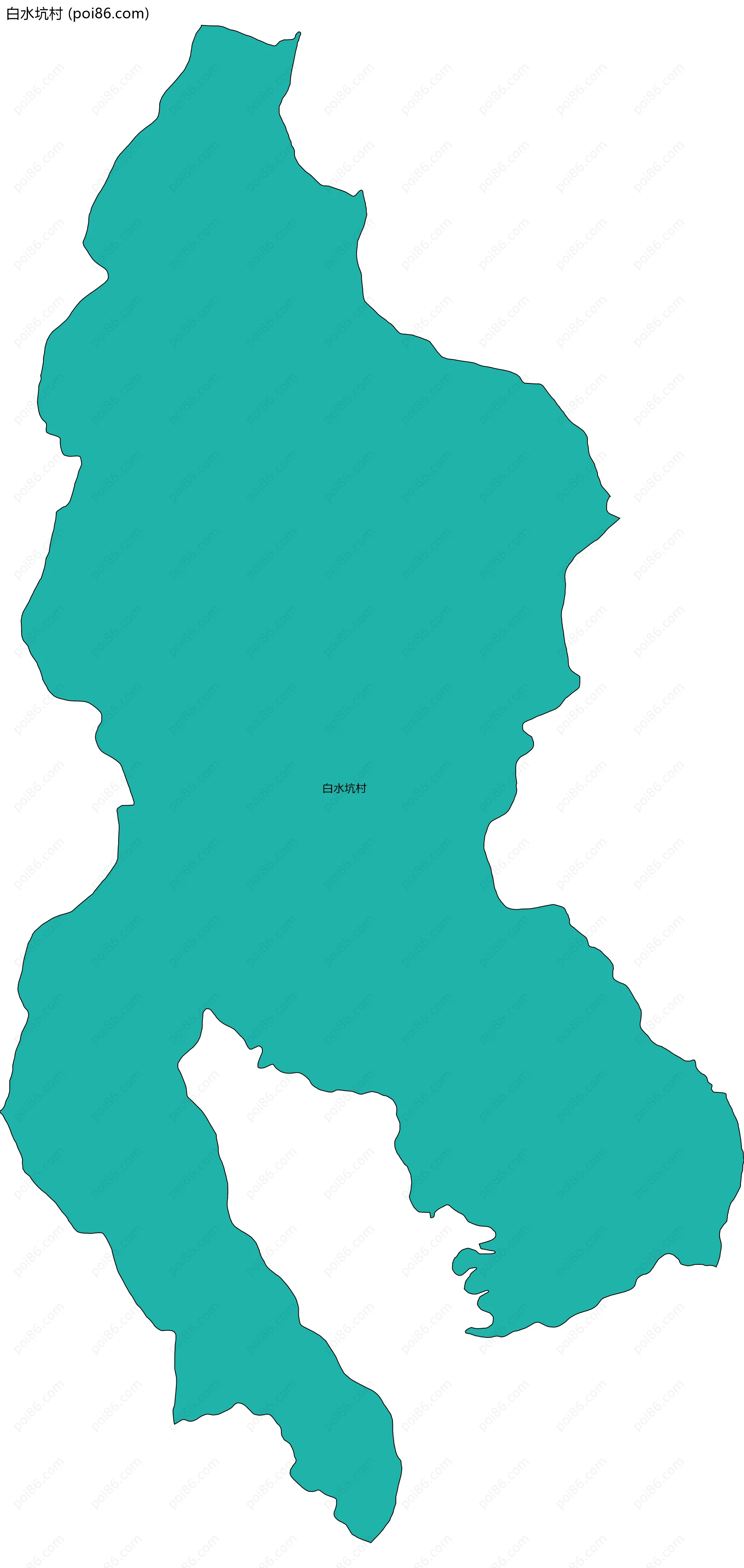 白水坑村边界地图