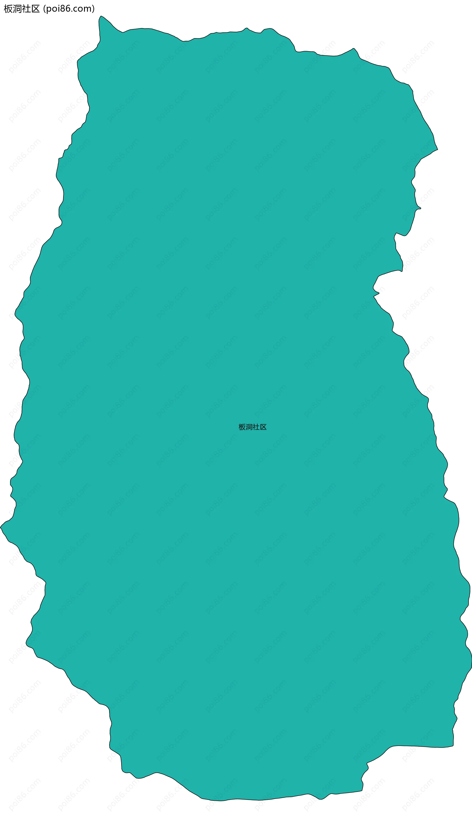 板洞社区边界地图