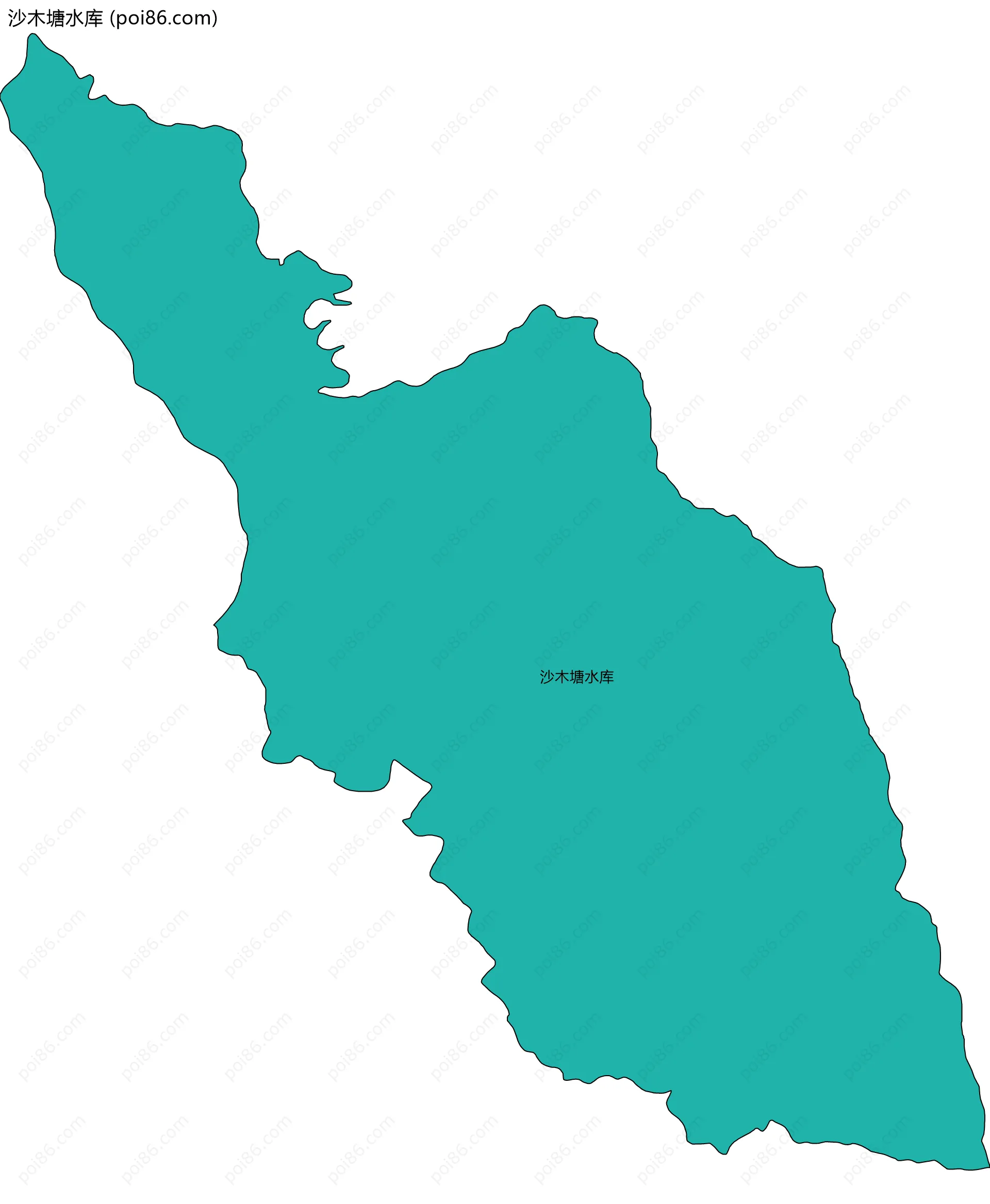 沙木塘水库边界地图