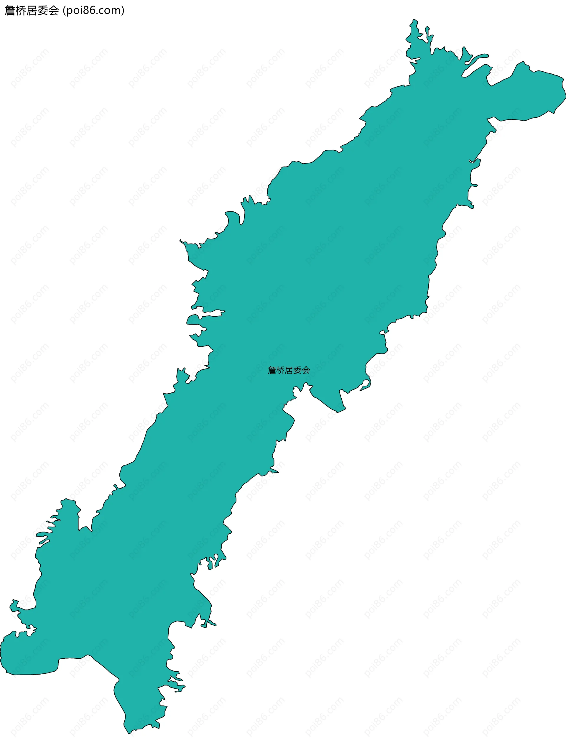 詹桥居委会边界地图