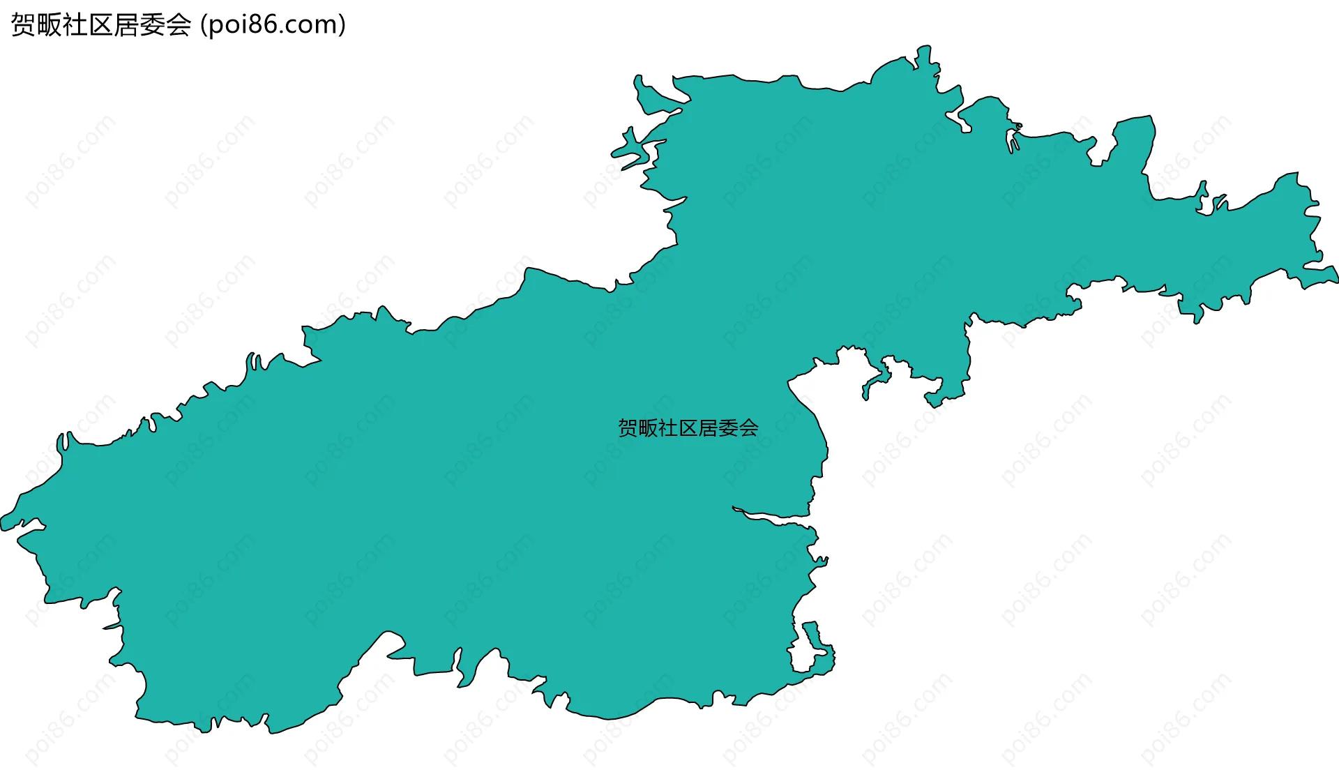 贺畈社区居委会边界地图