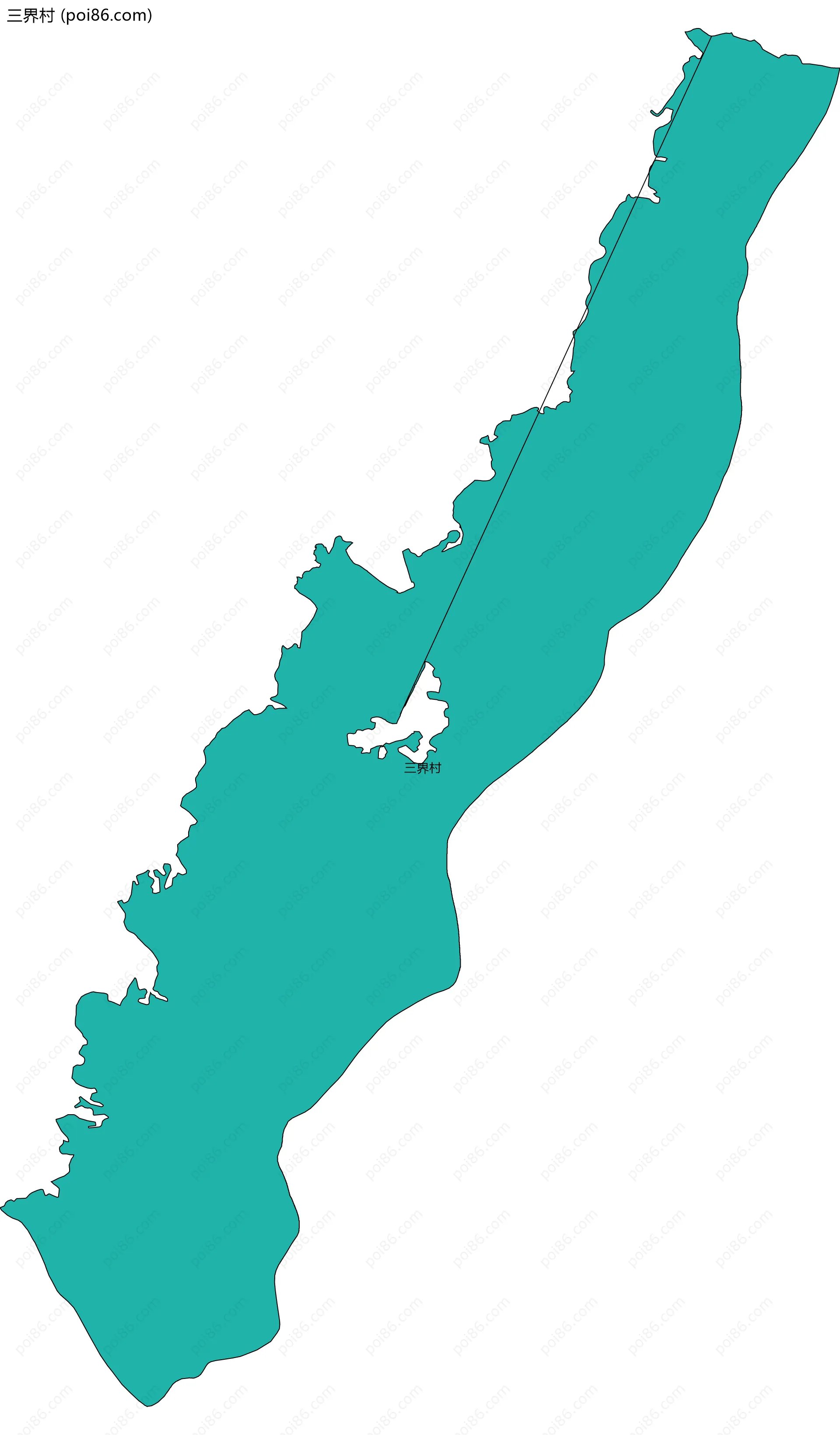 三界村边界地图