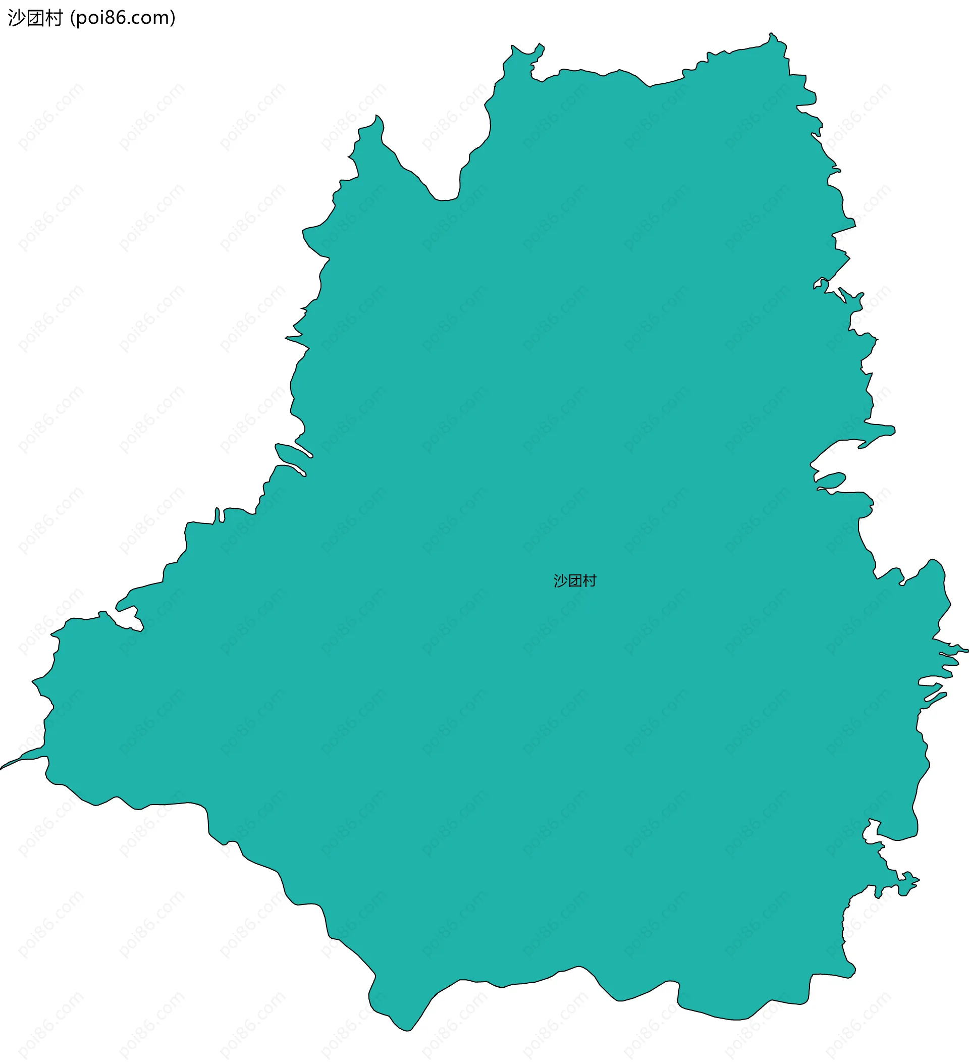 沙团村边界地图