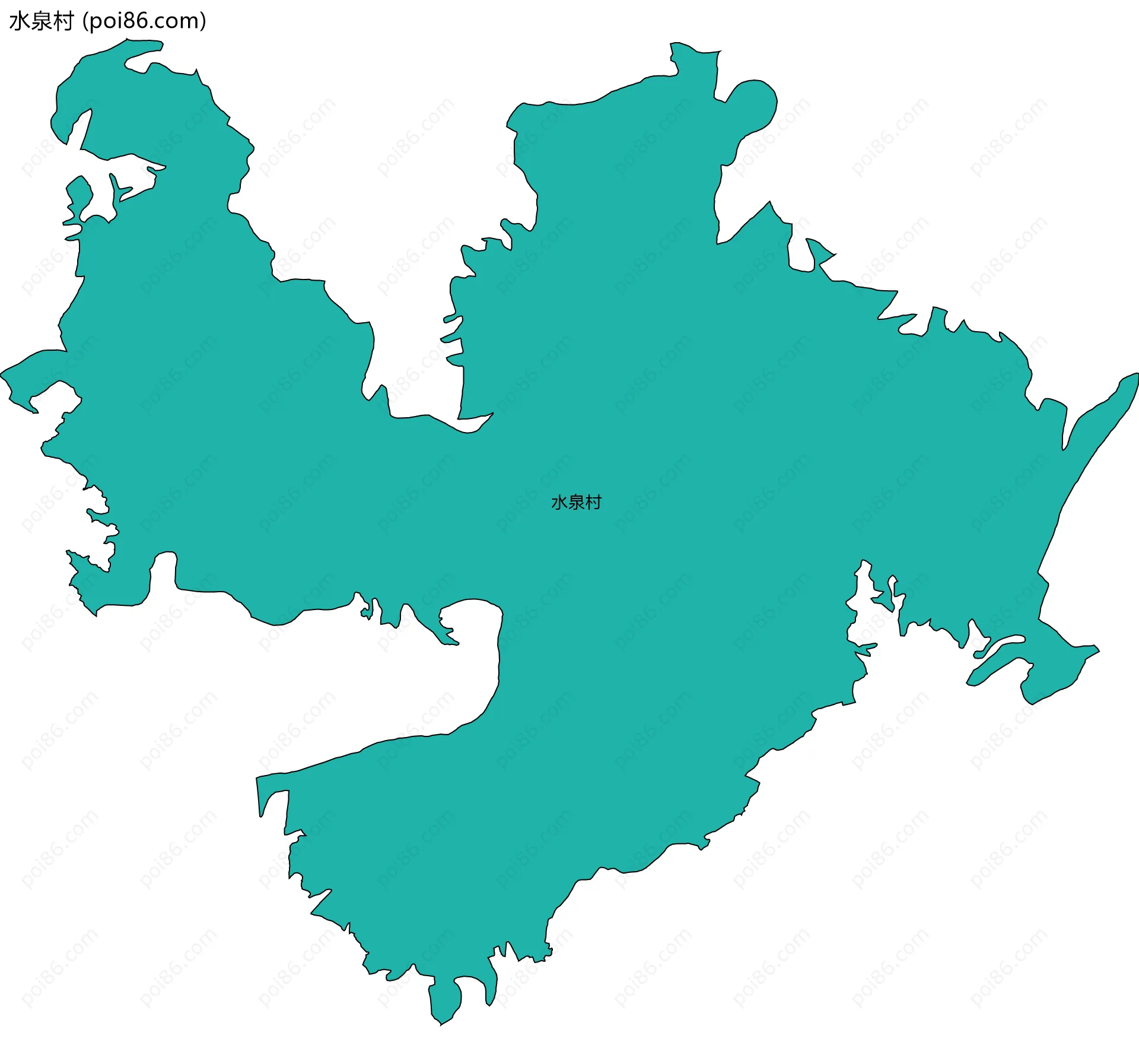 水泉村边界地图