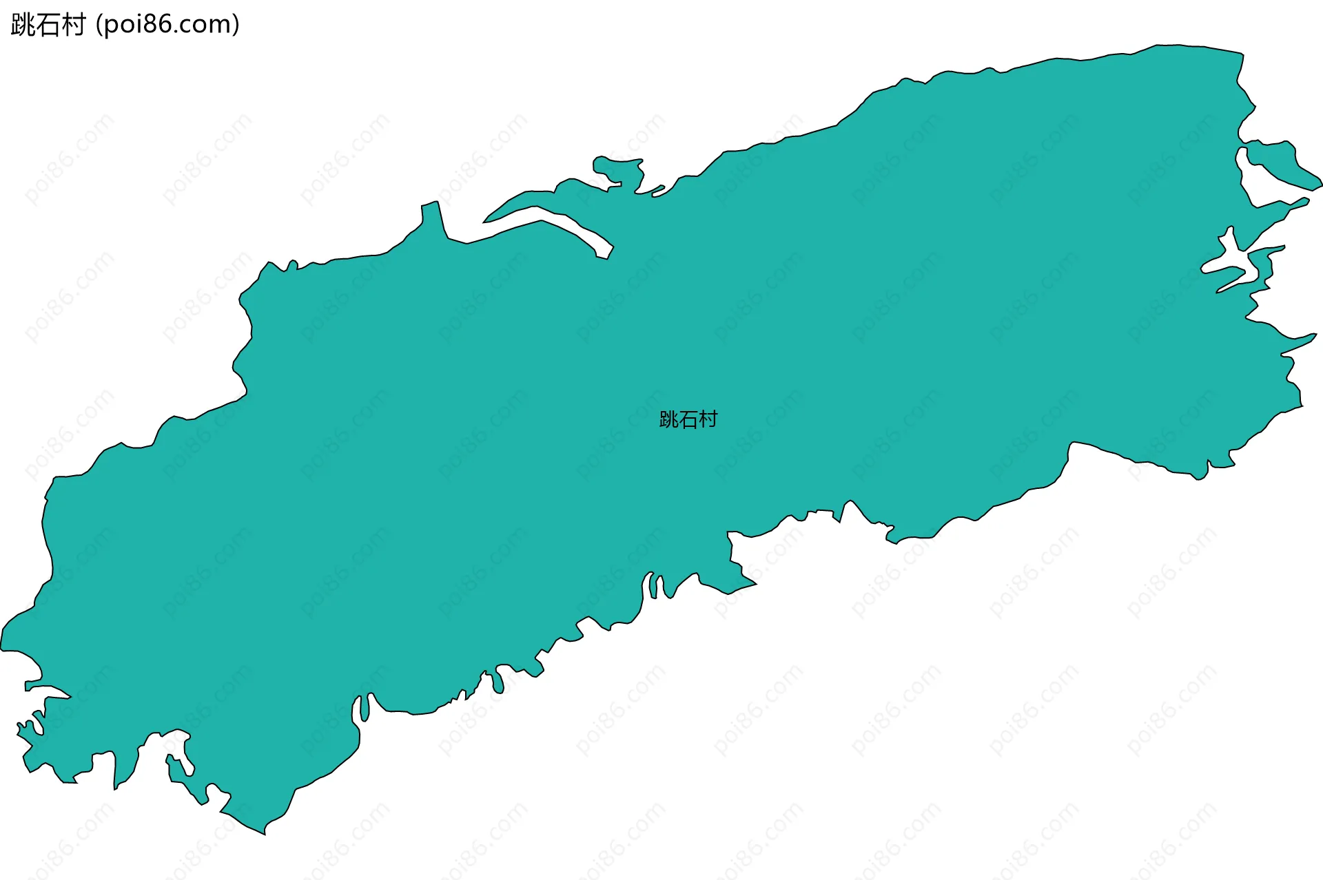 跳石村边界地图