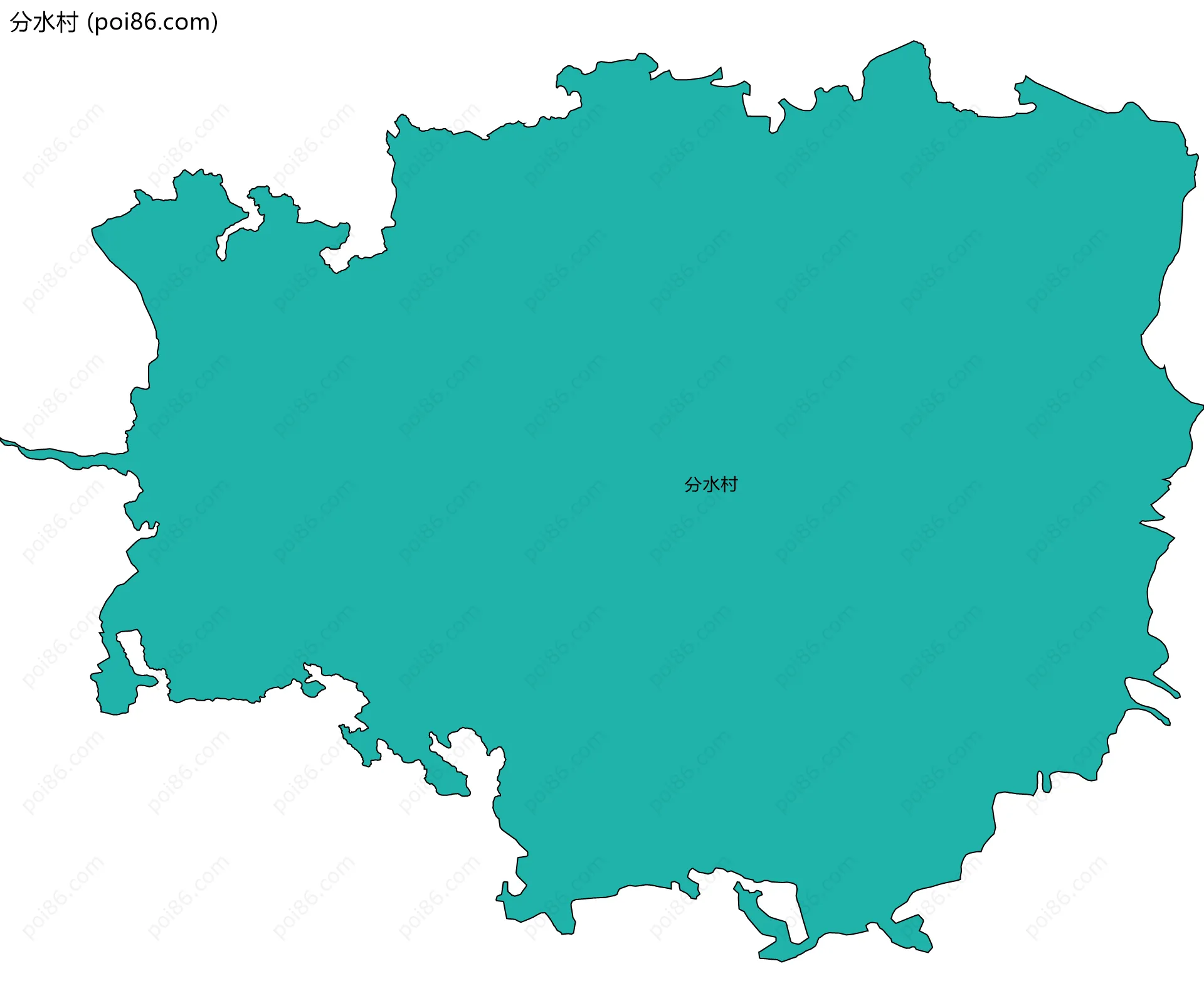 分水村边界地图