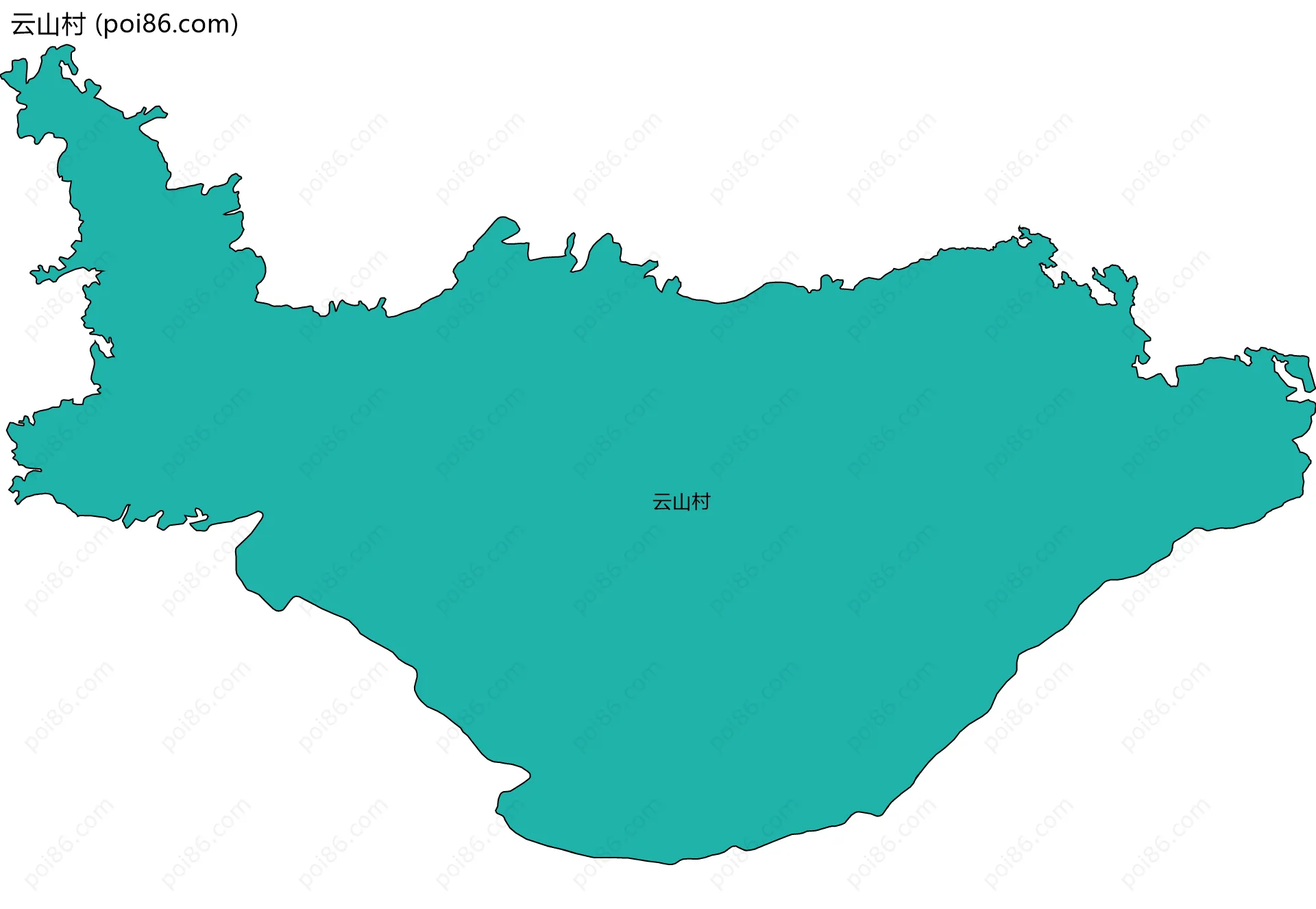 云山村边界地图
