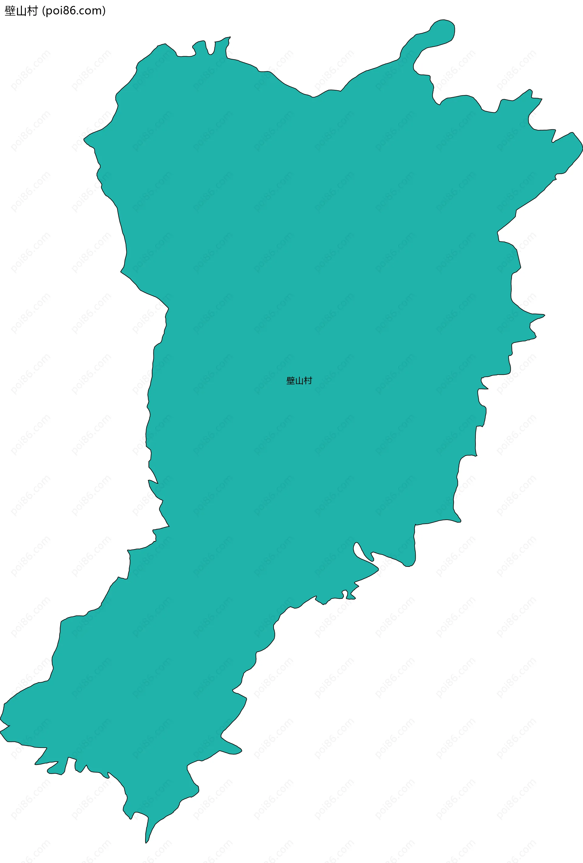 壁山村边界地图