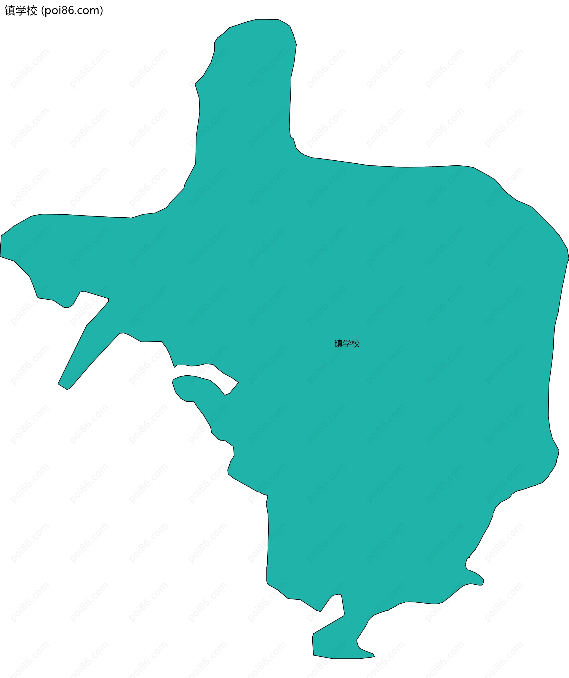 镇学校边界地图