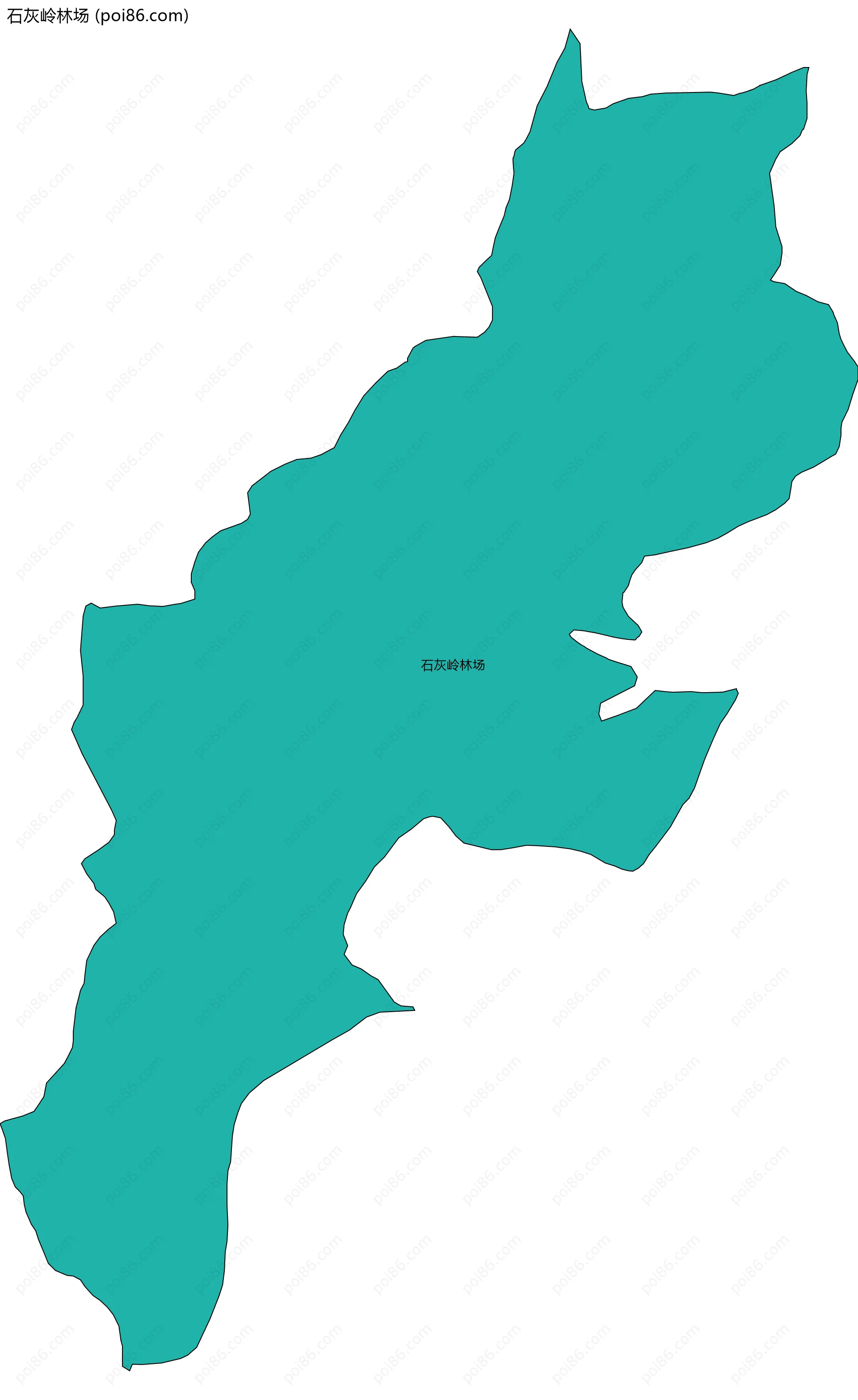 石灰岭林场边界地图