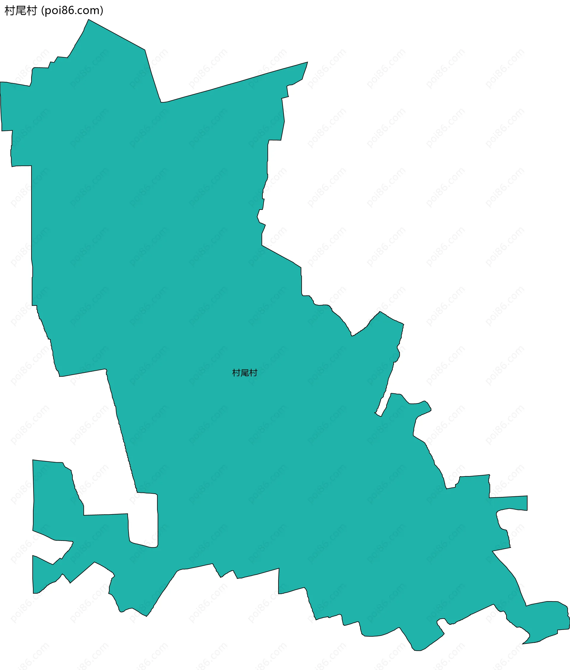 村尾村边界地图