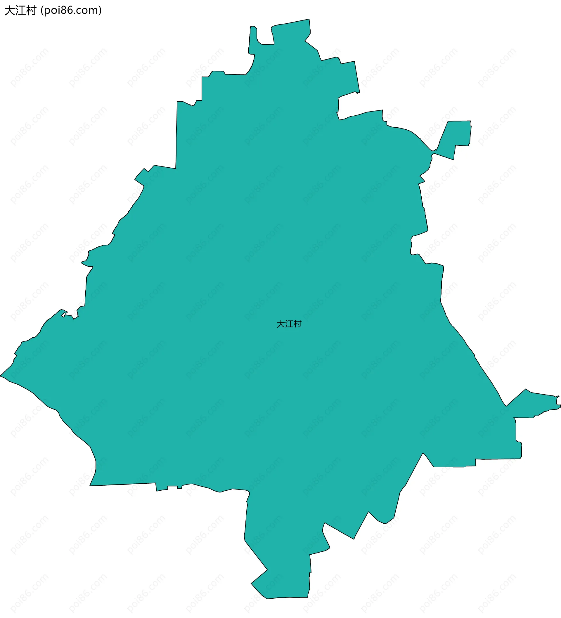 大江村边界地图