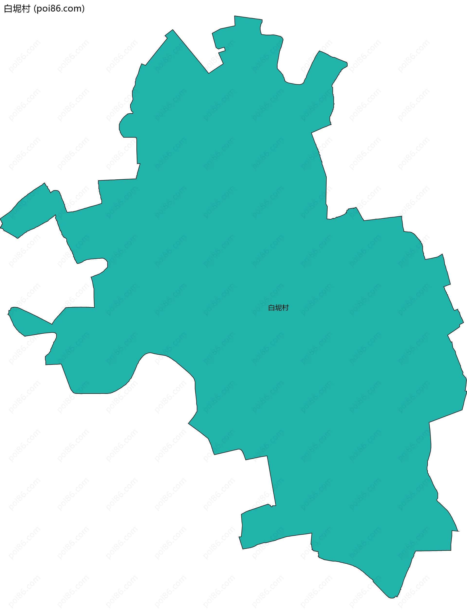 白坭村边界地图