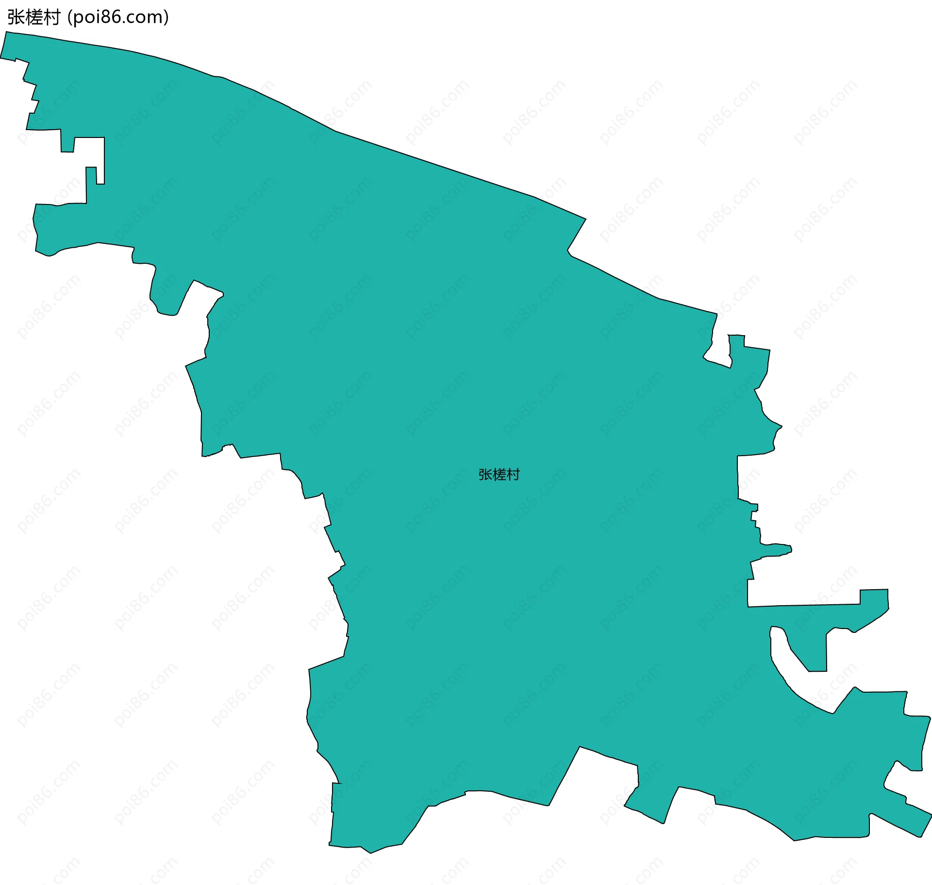 张槎村边界地图