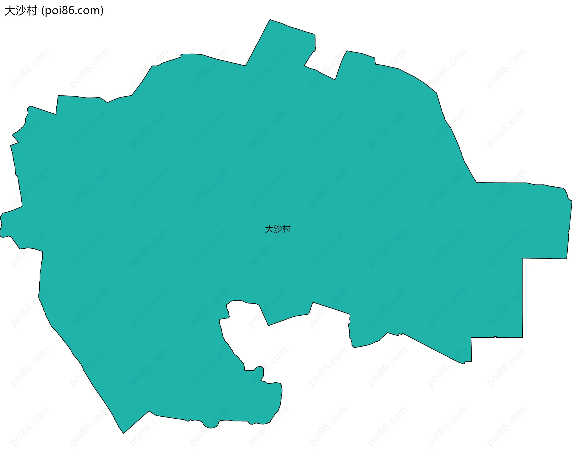 大沙村边界地图