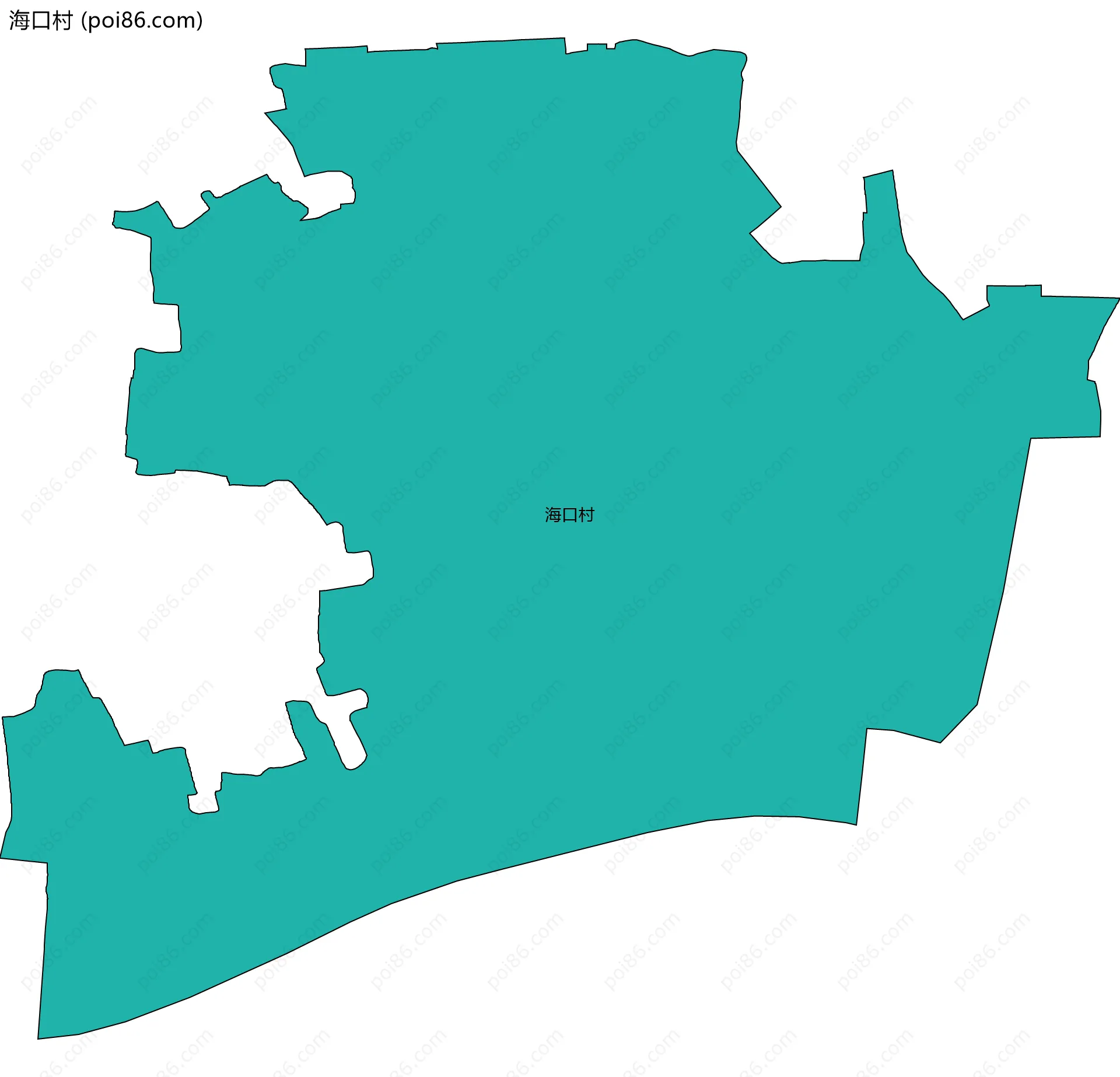 海口村边界地图