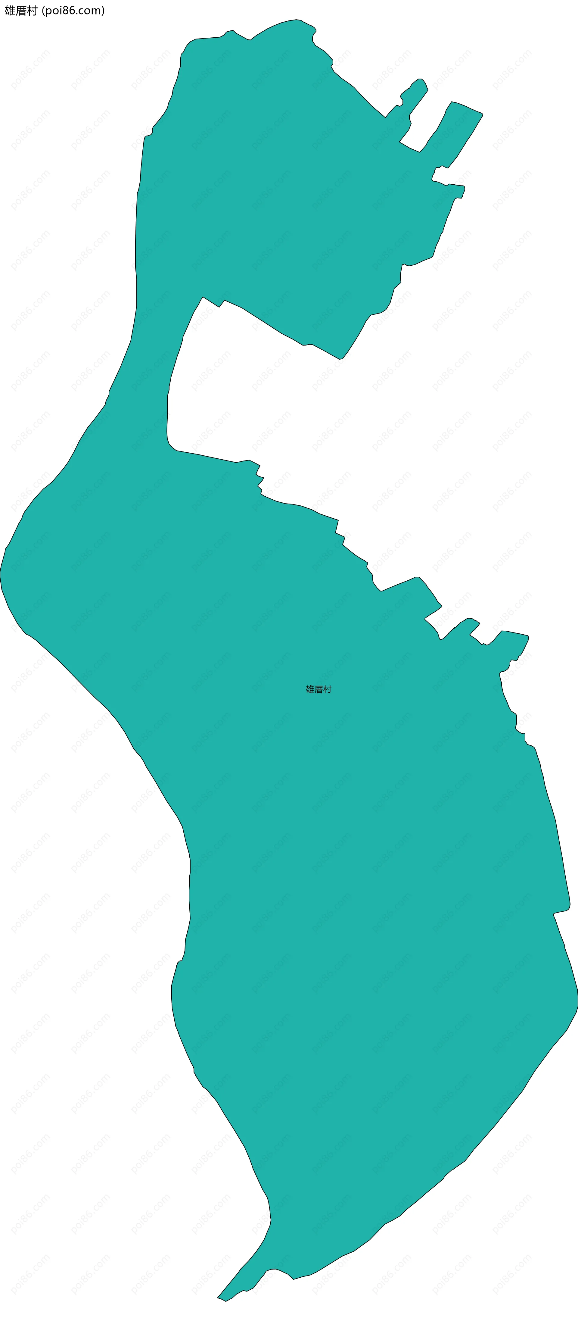 雄厝村边界地图