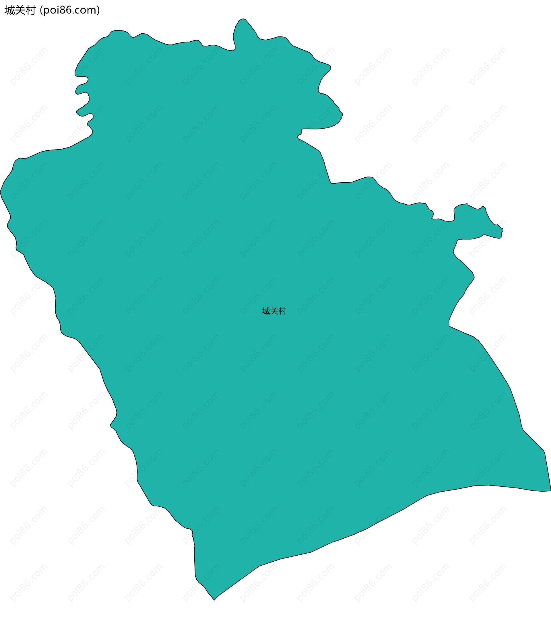 城关村边界地图