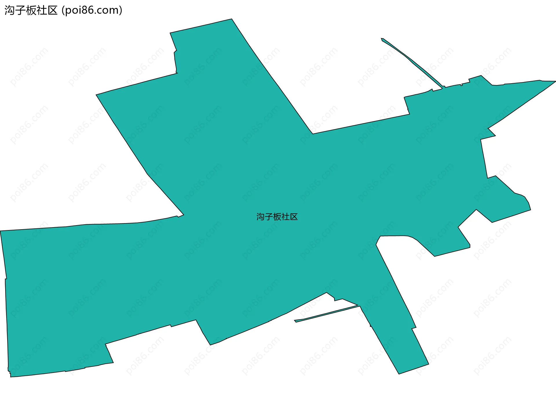 沟子板社区边界地图