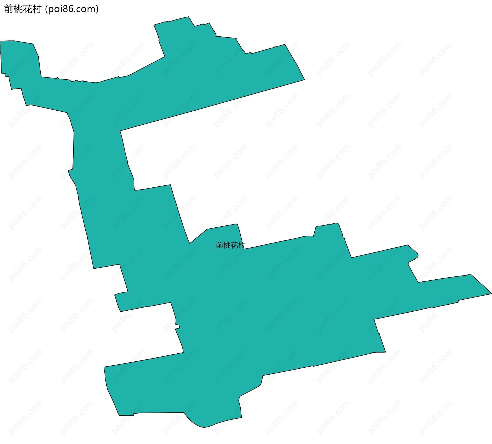 前桃花村边界地图