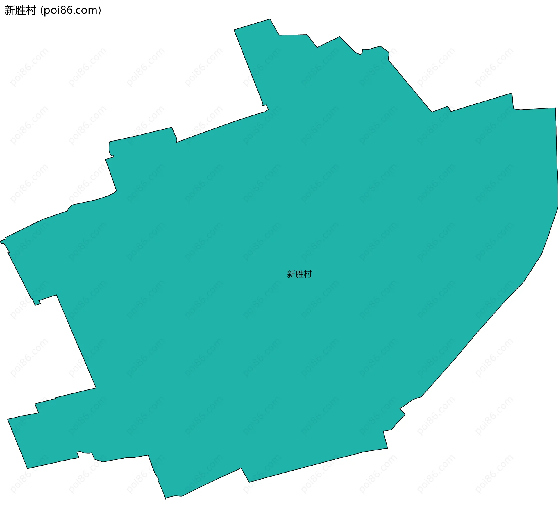 新胜村边界地图