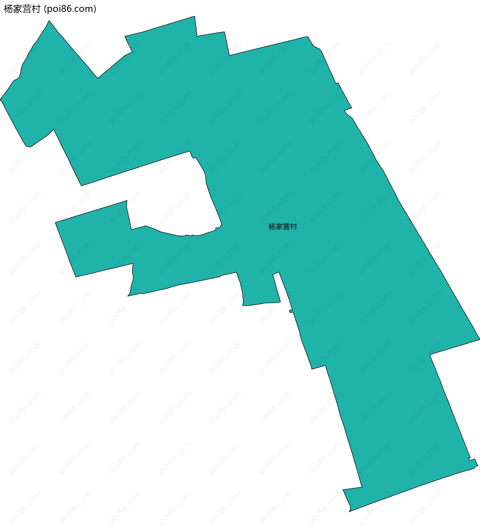 杨家营村边界地图