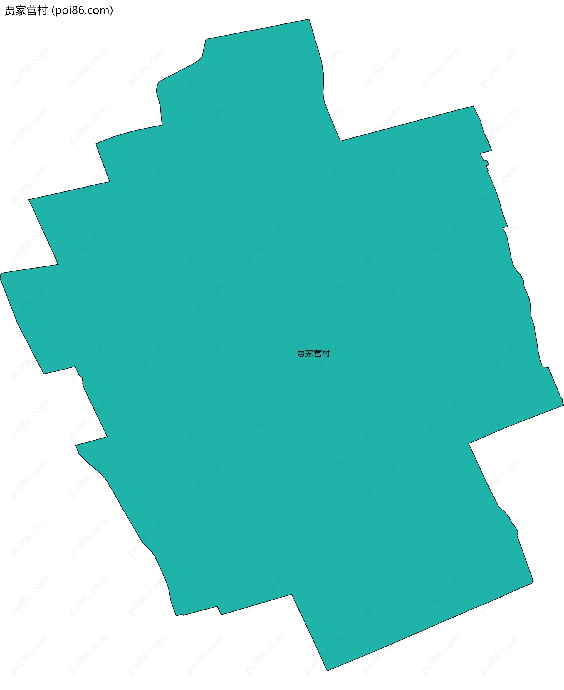 贾家营村边界地图