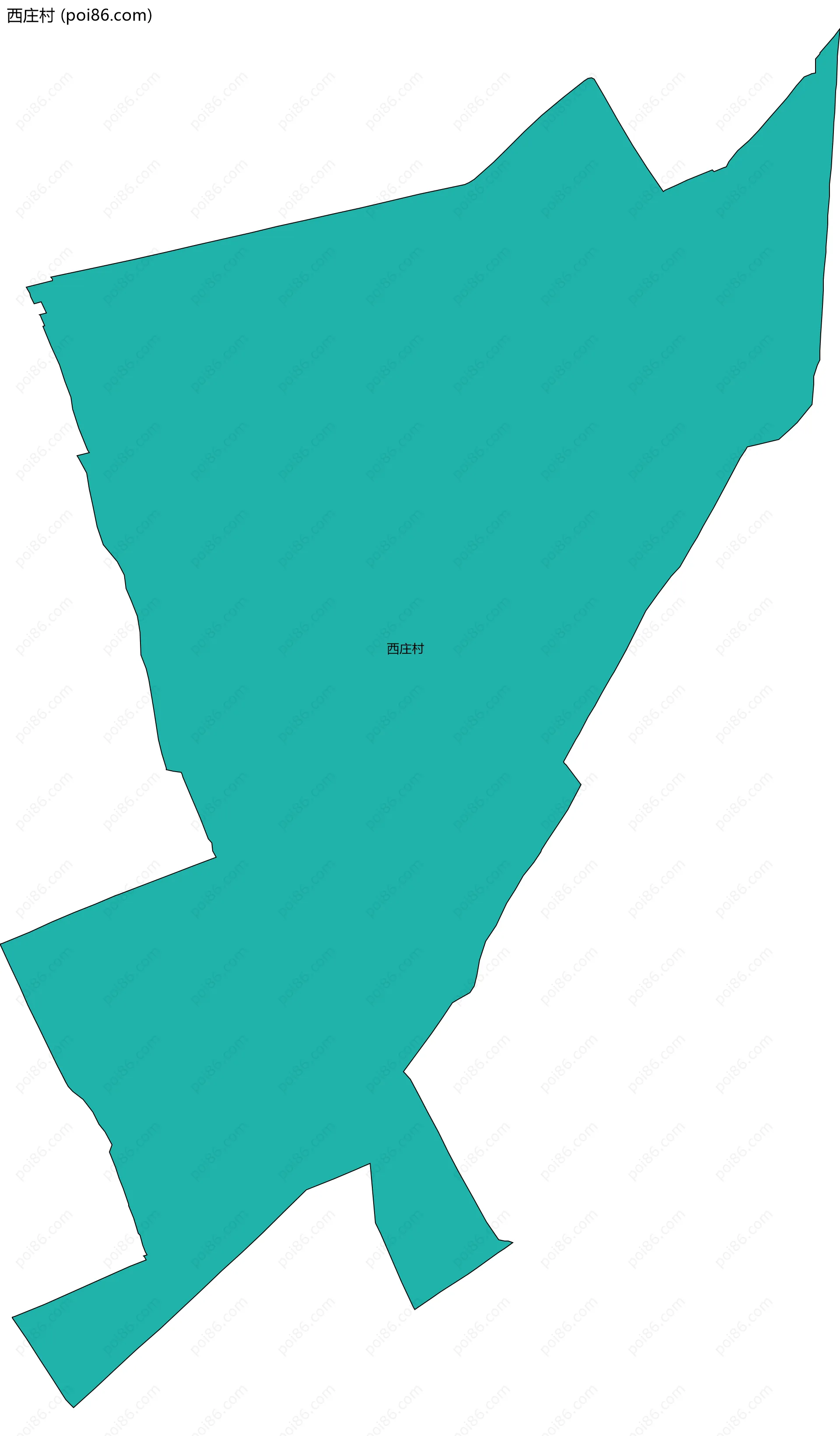 西庄村边界地图