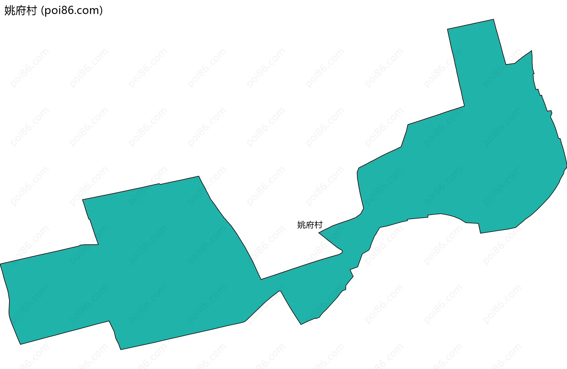 姚府村边界地图