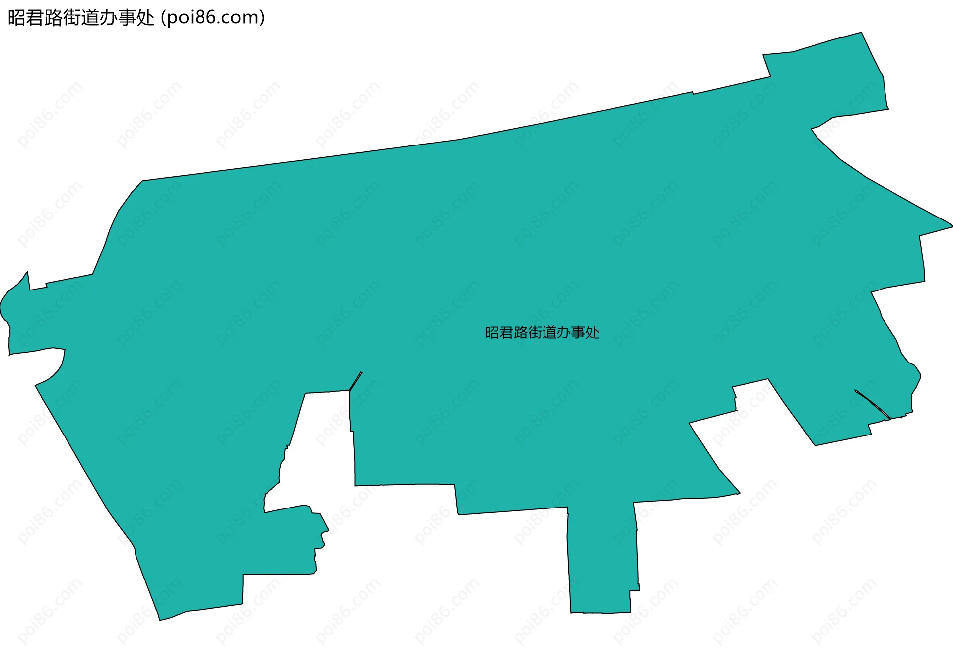 昭君路街道办事处边界地图