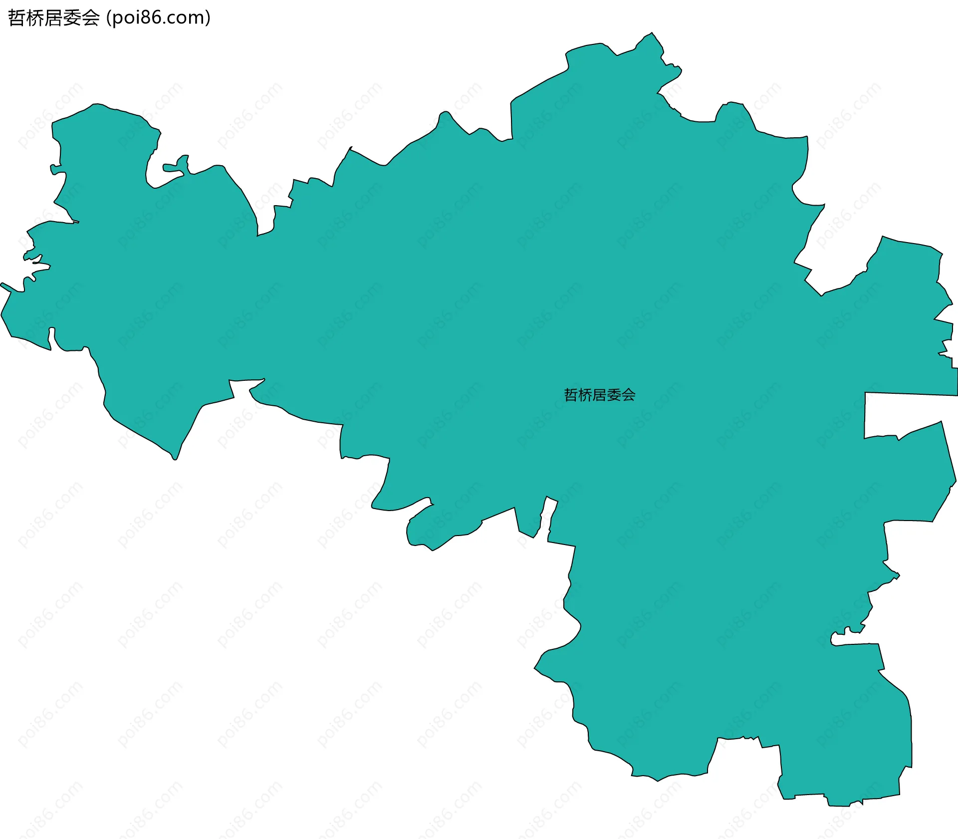 哲桥居委会边界地图