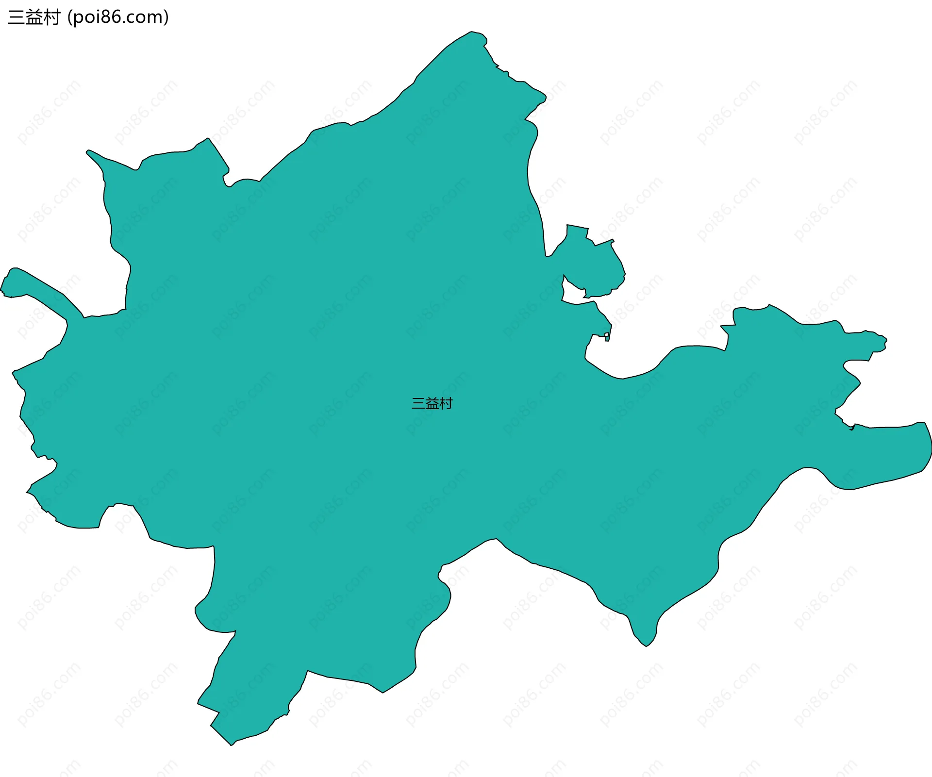 三益村边界地图