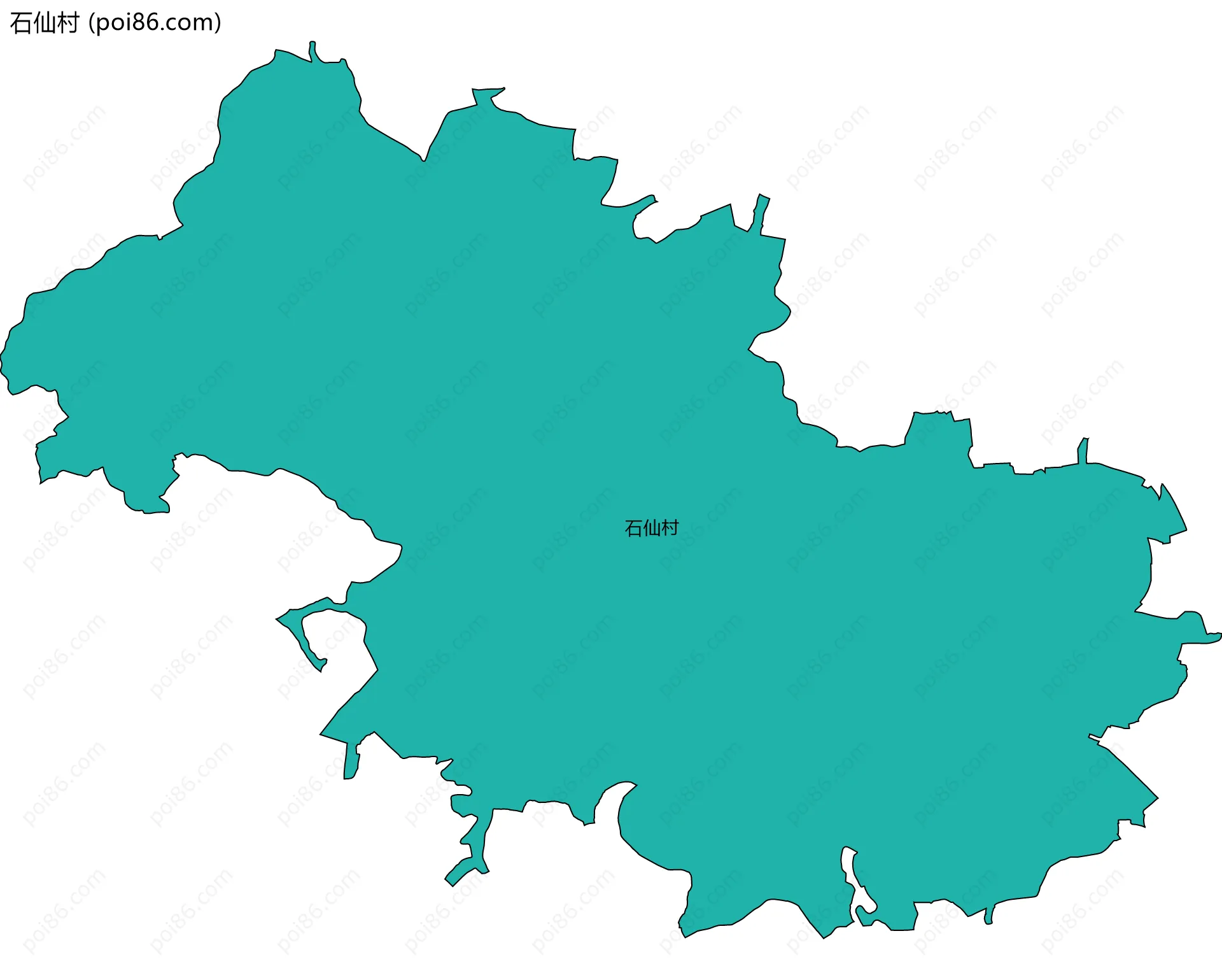 石仙村边界地图