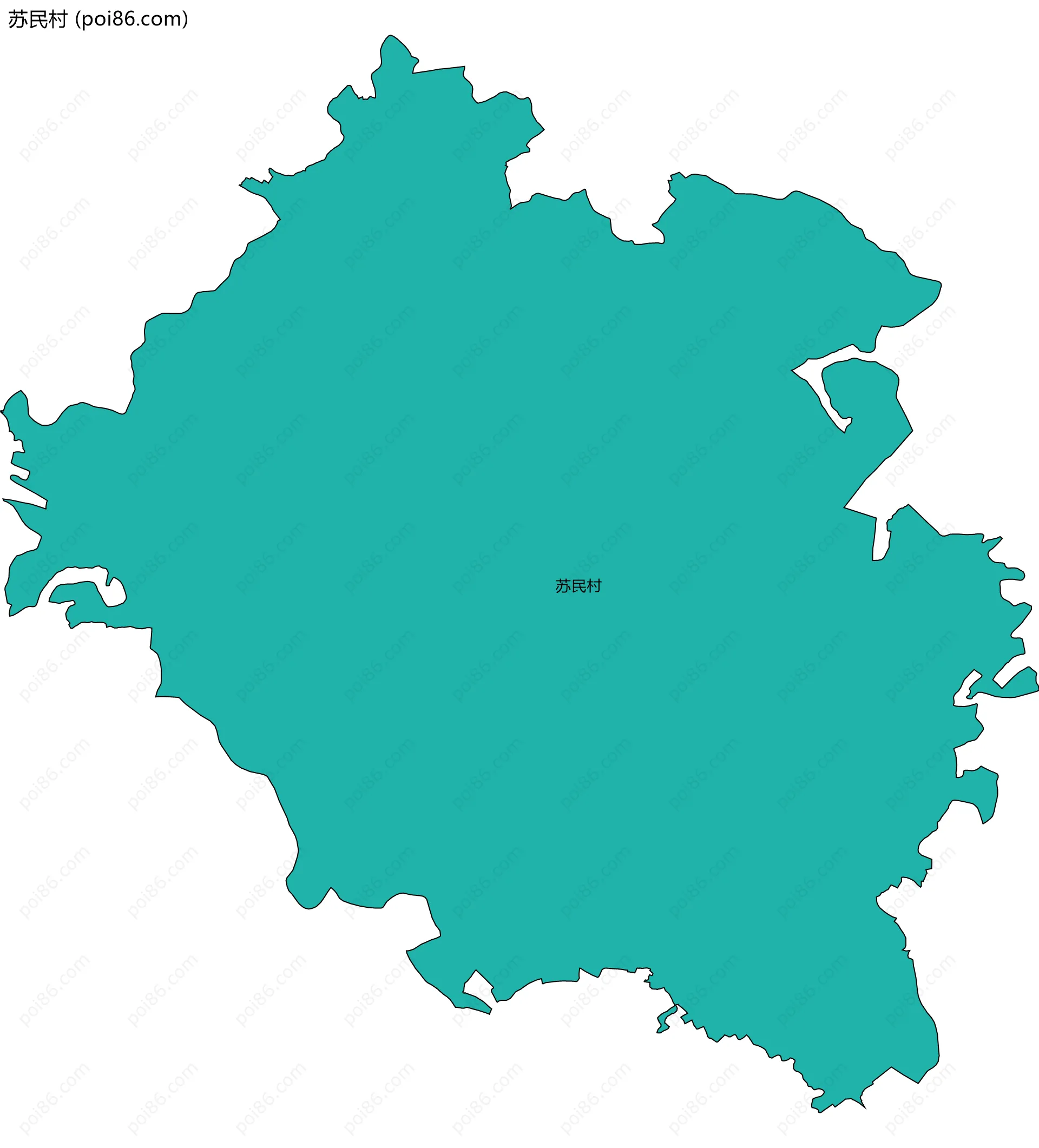 苏民村边界地图