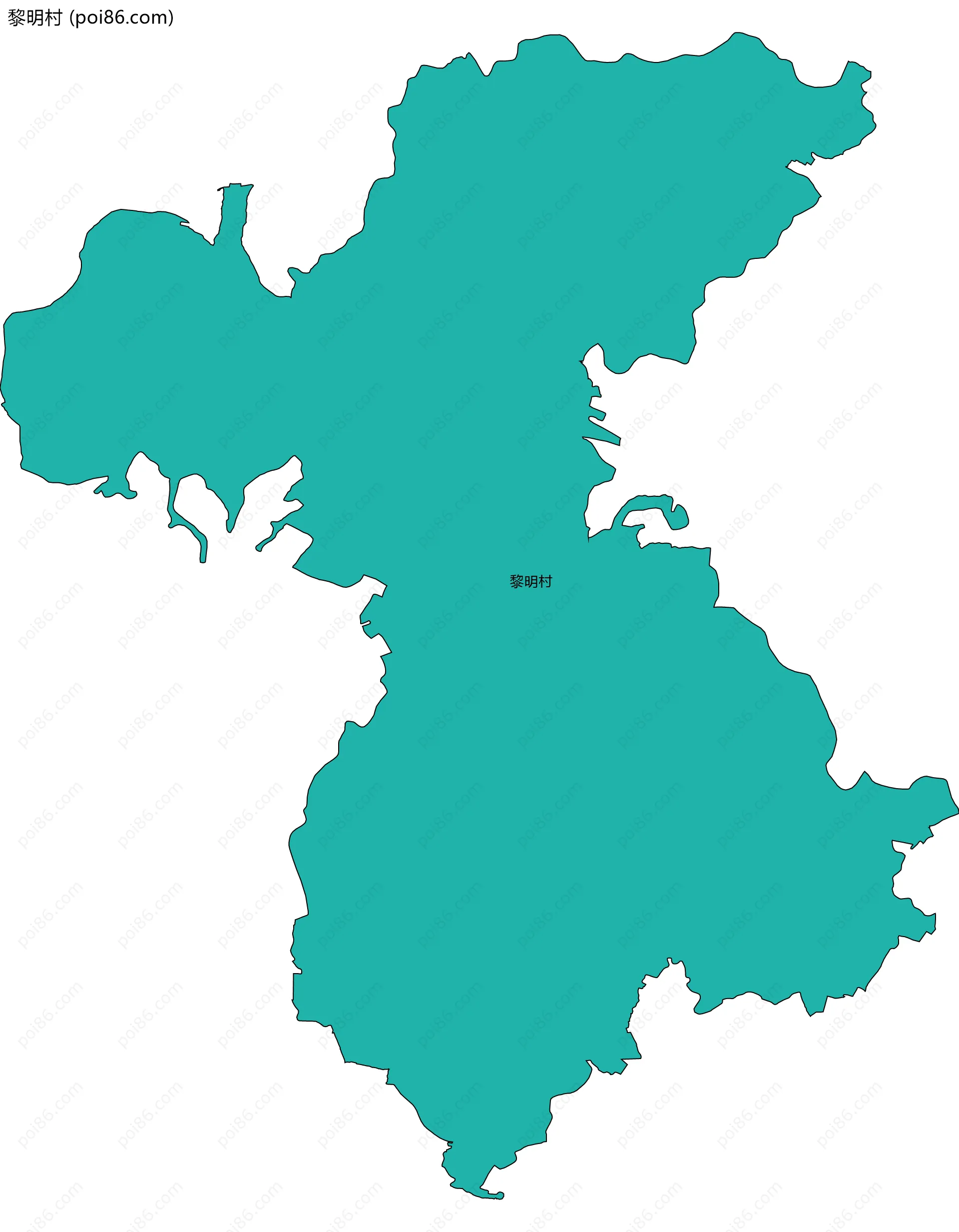 黎明村边界地图