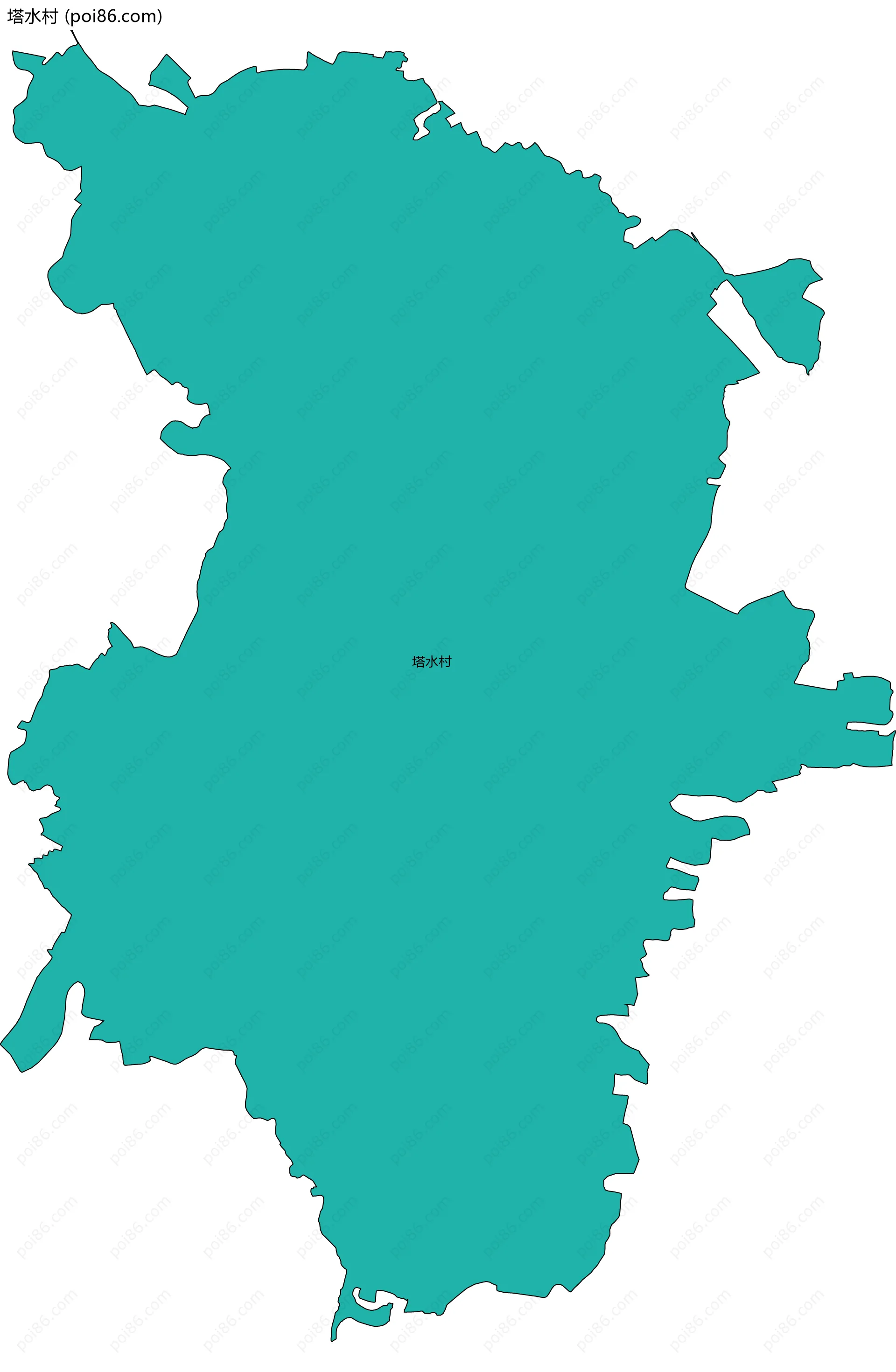 塔水村边界地图