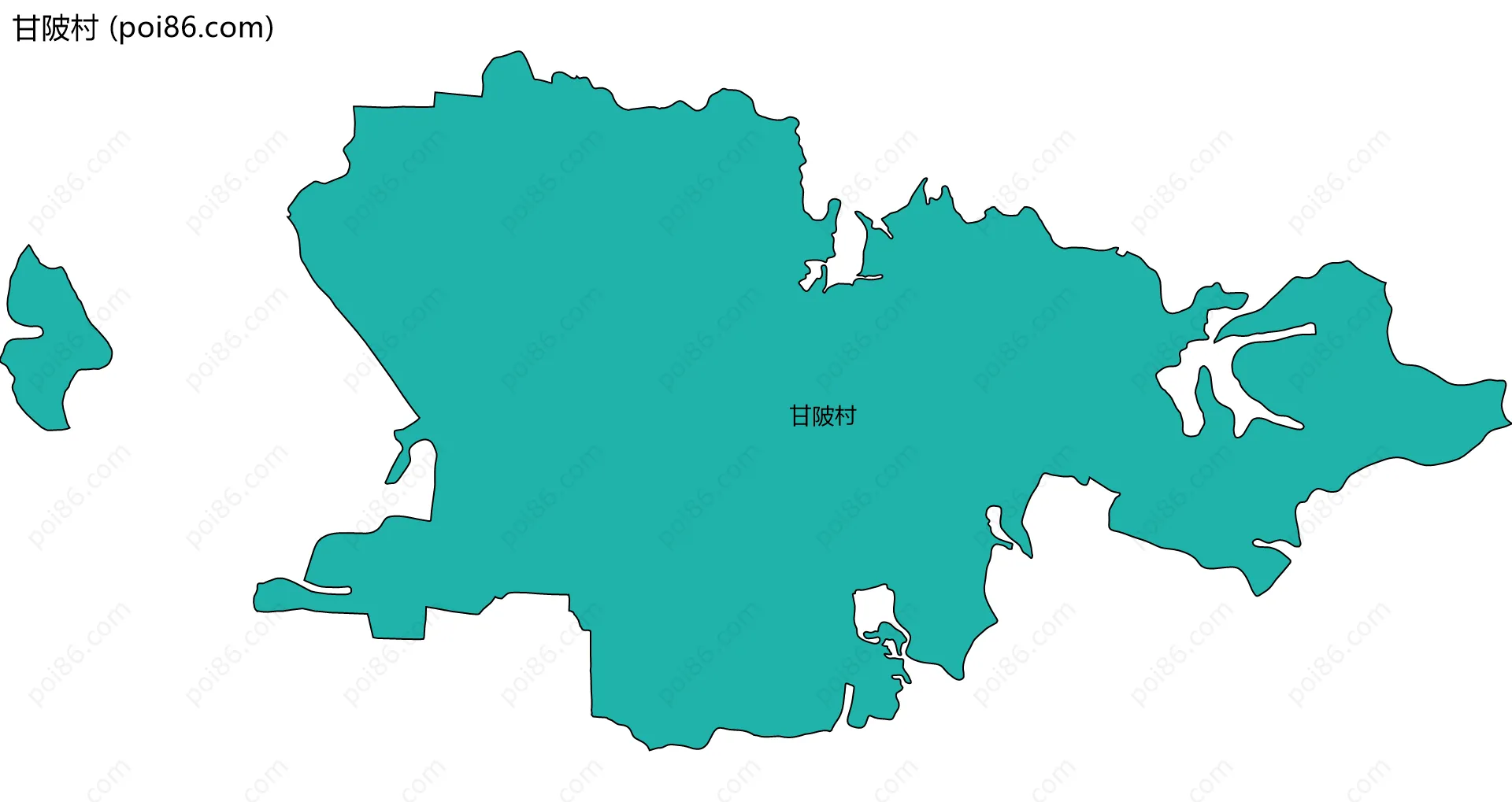 甘陂村边界地图