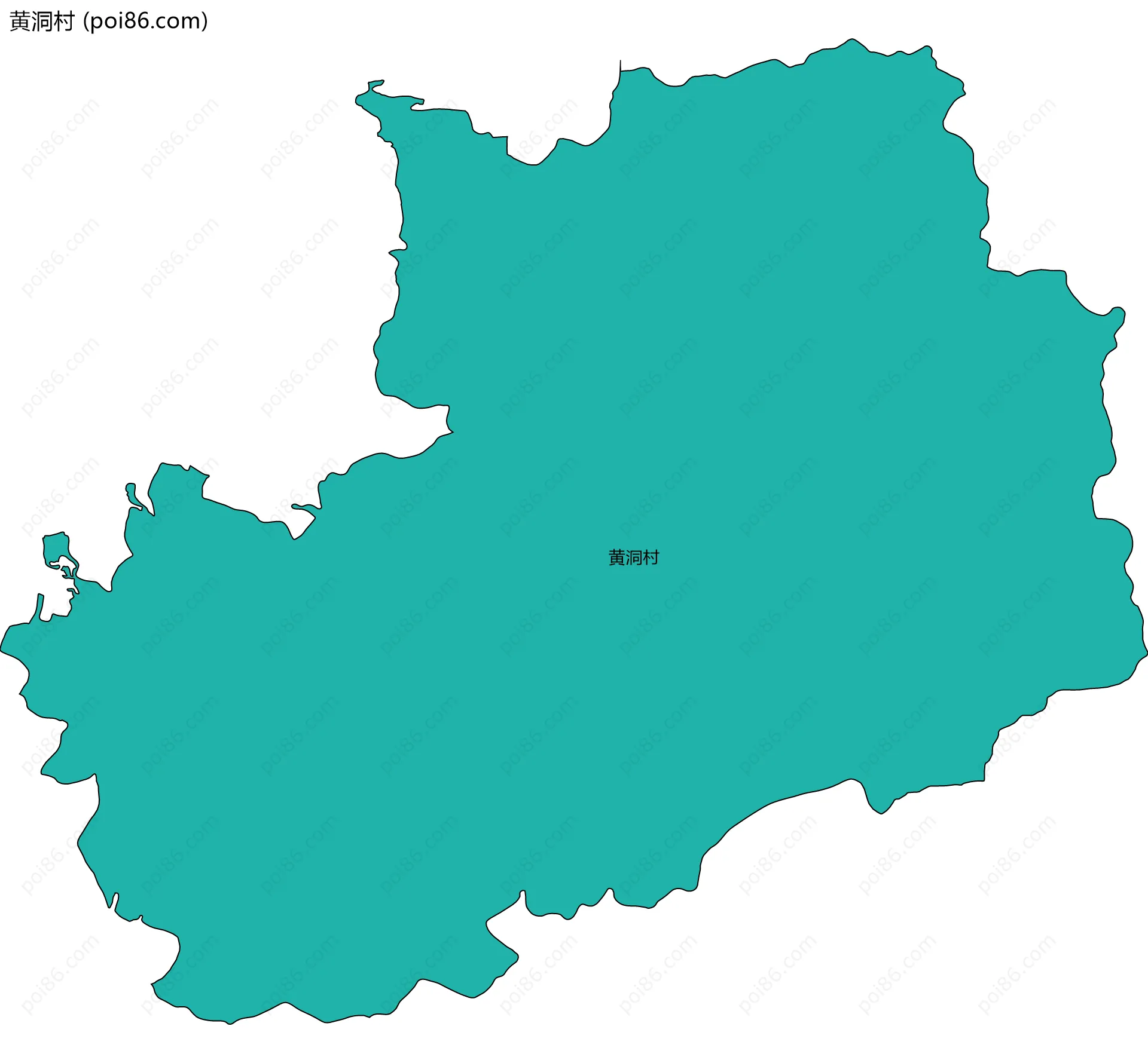 黄洞村边界地图