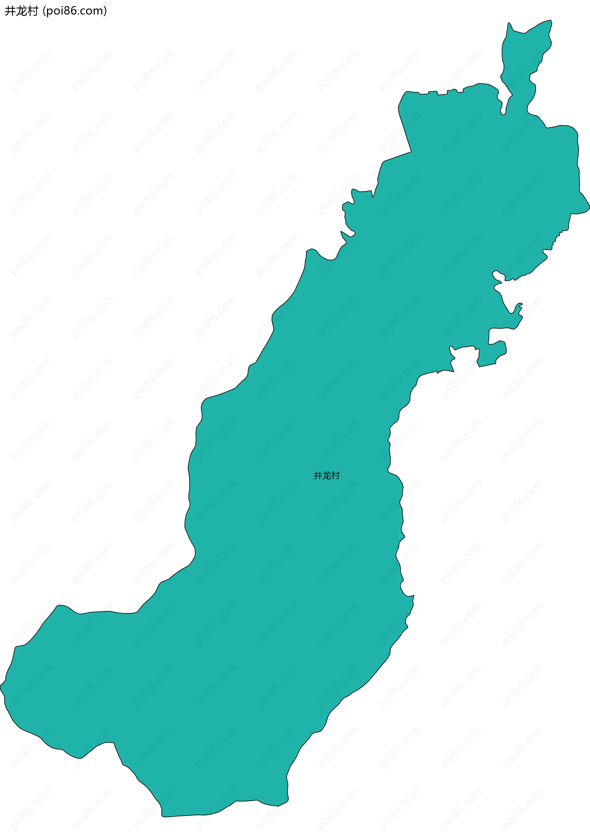 井龙村边界地图