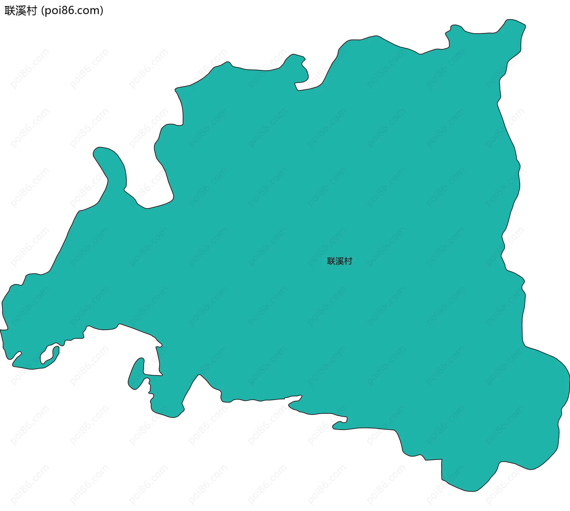 联溪村边界地图