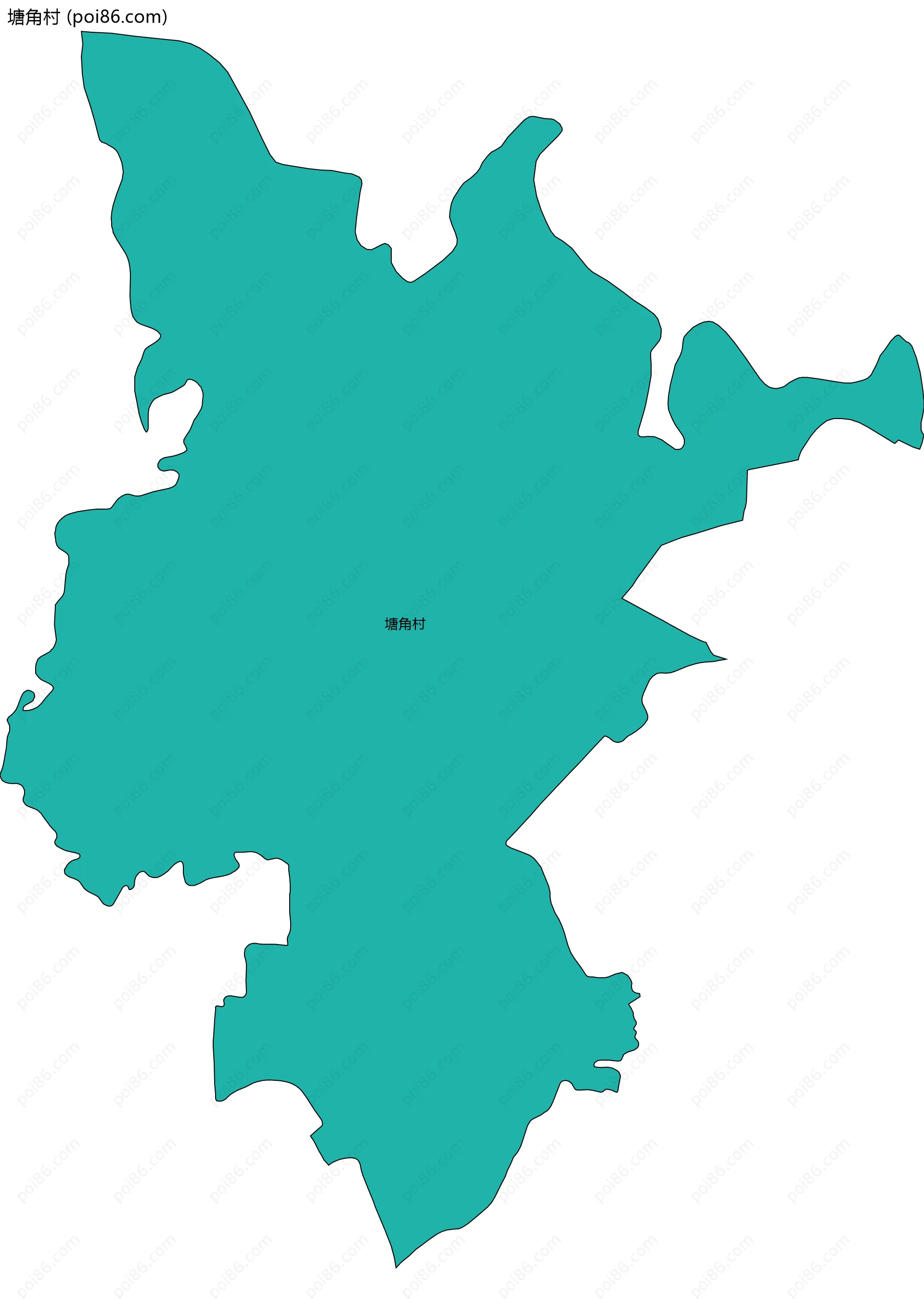 塘角村边界地图