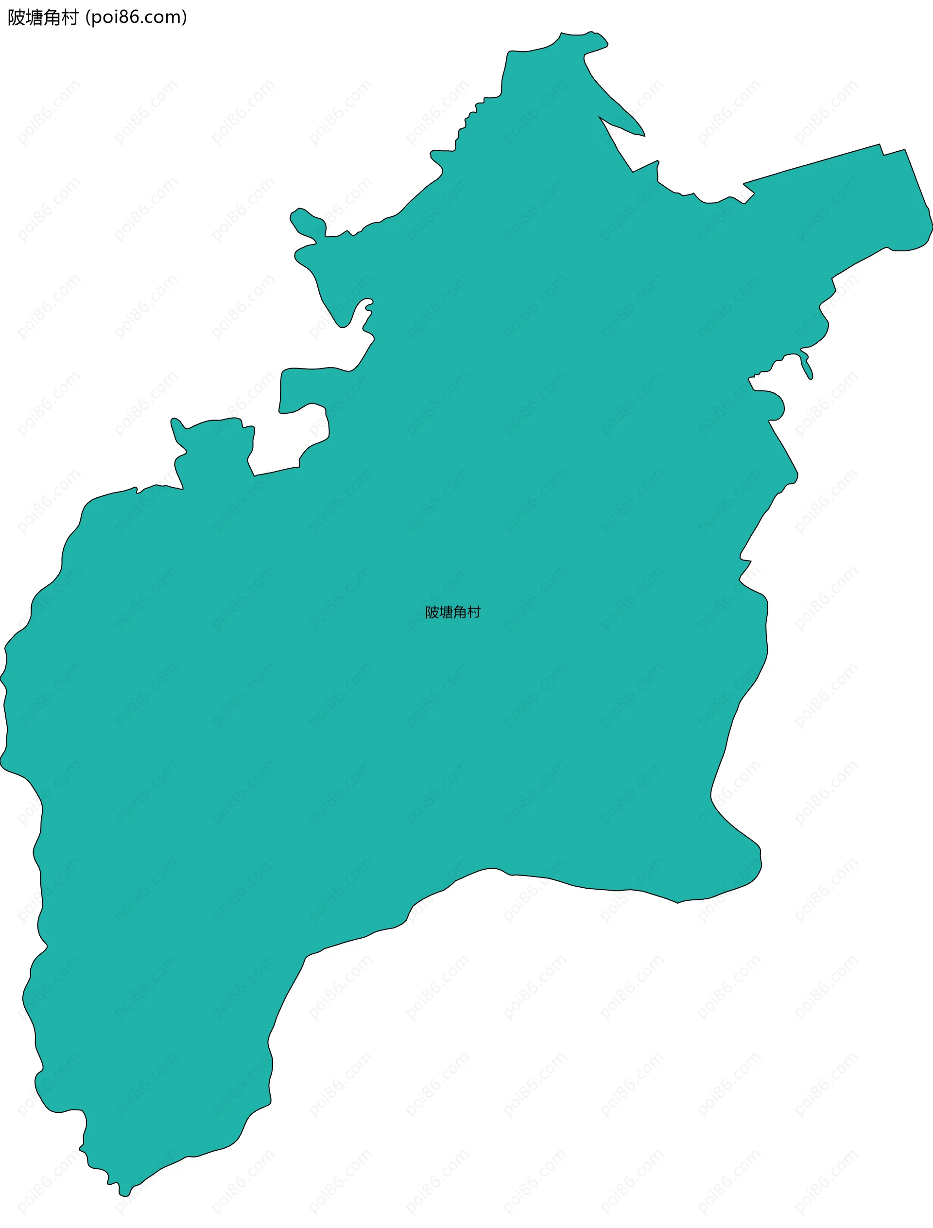 陂塘角村边界地图