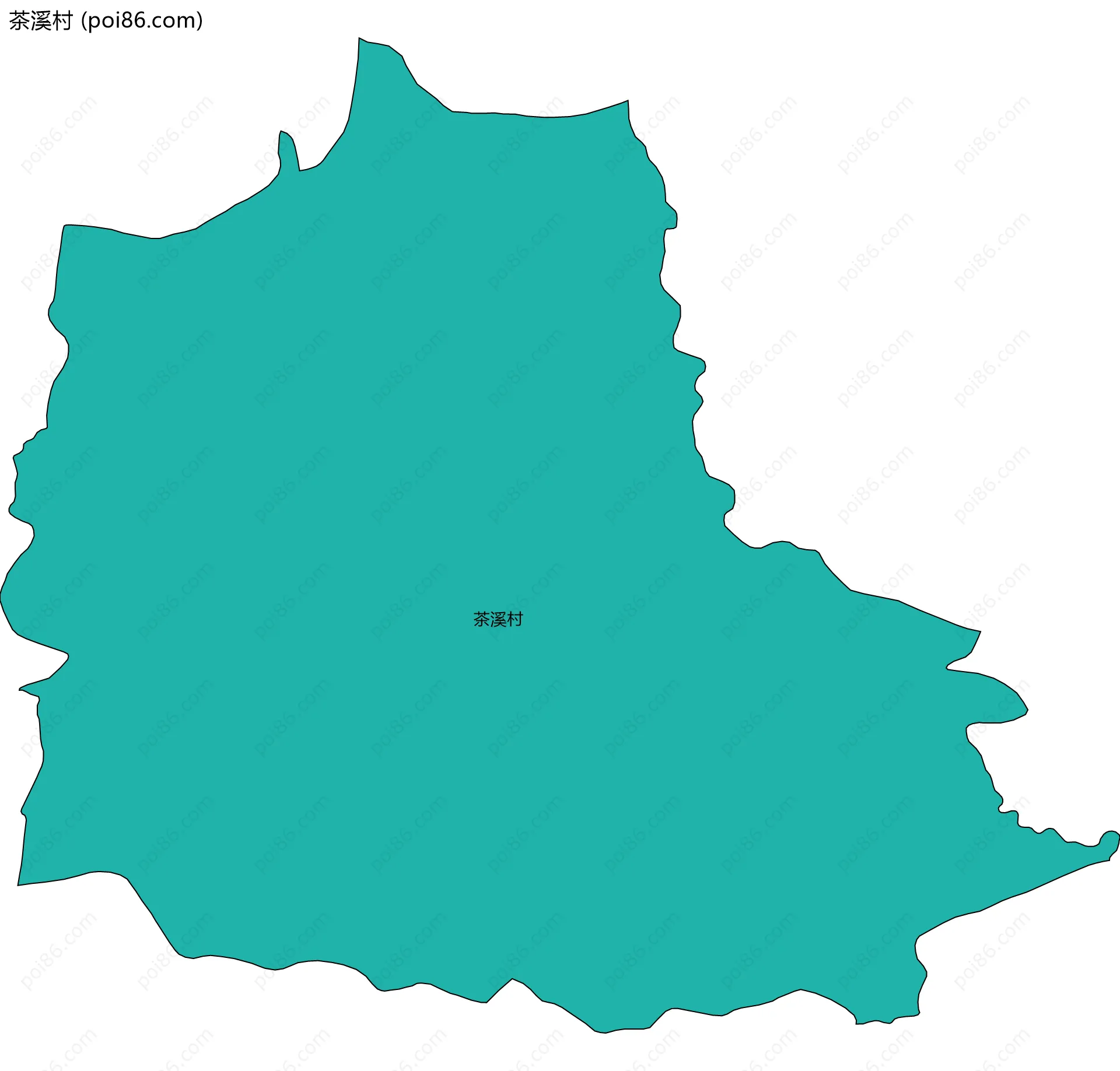 茶溪村边界地图