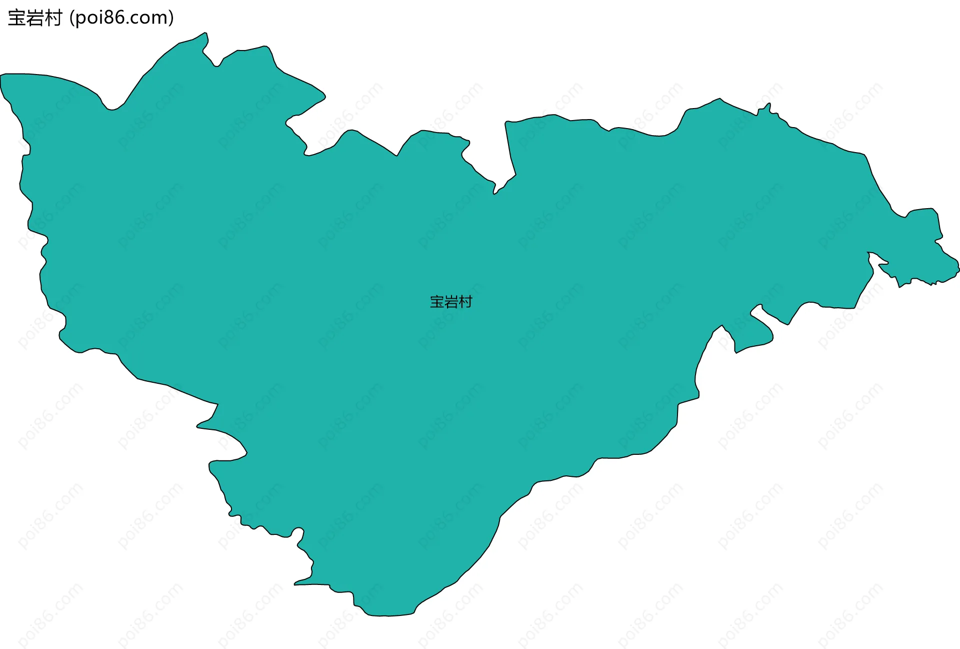 宝岩村边界地图